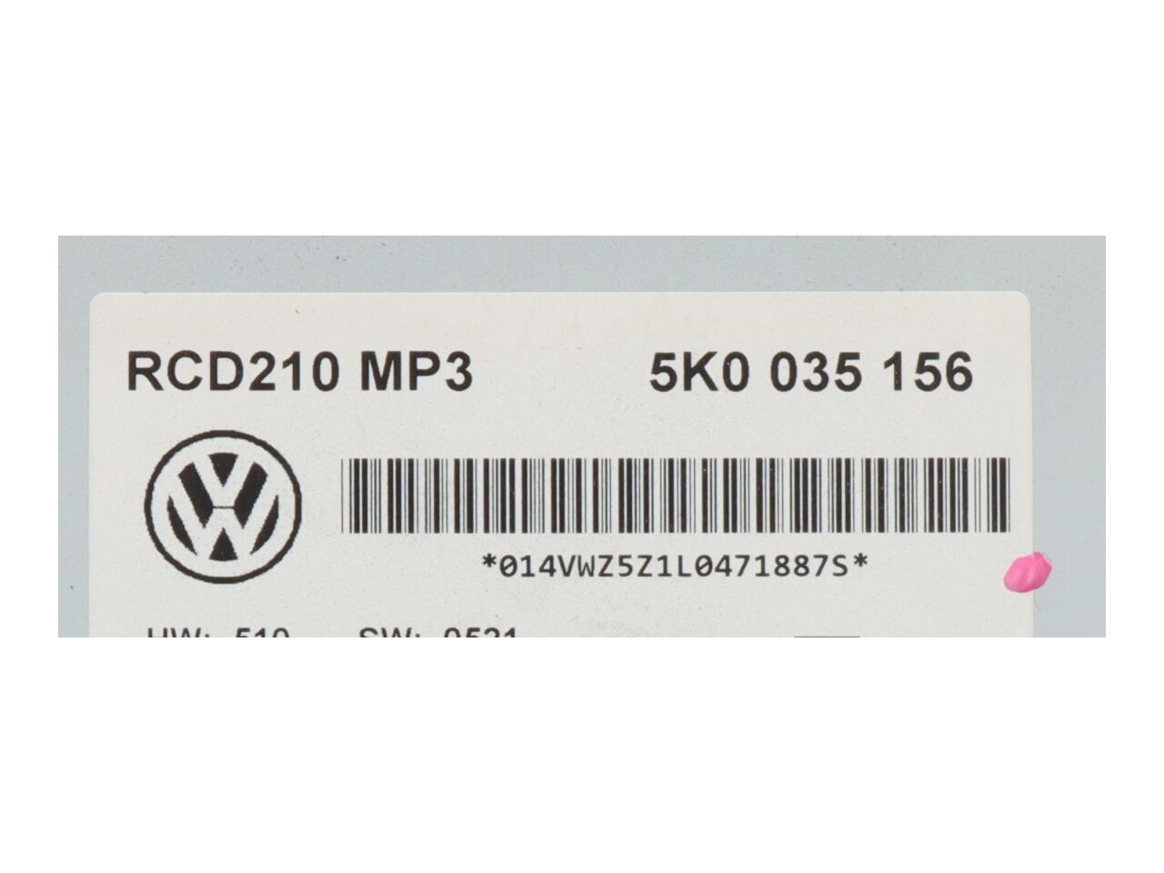 Radio VW Golf VI (5K) 2.0 GTi  147 kW  200 PS (06.2009-11.2013)