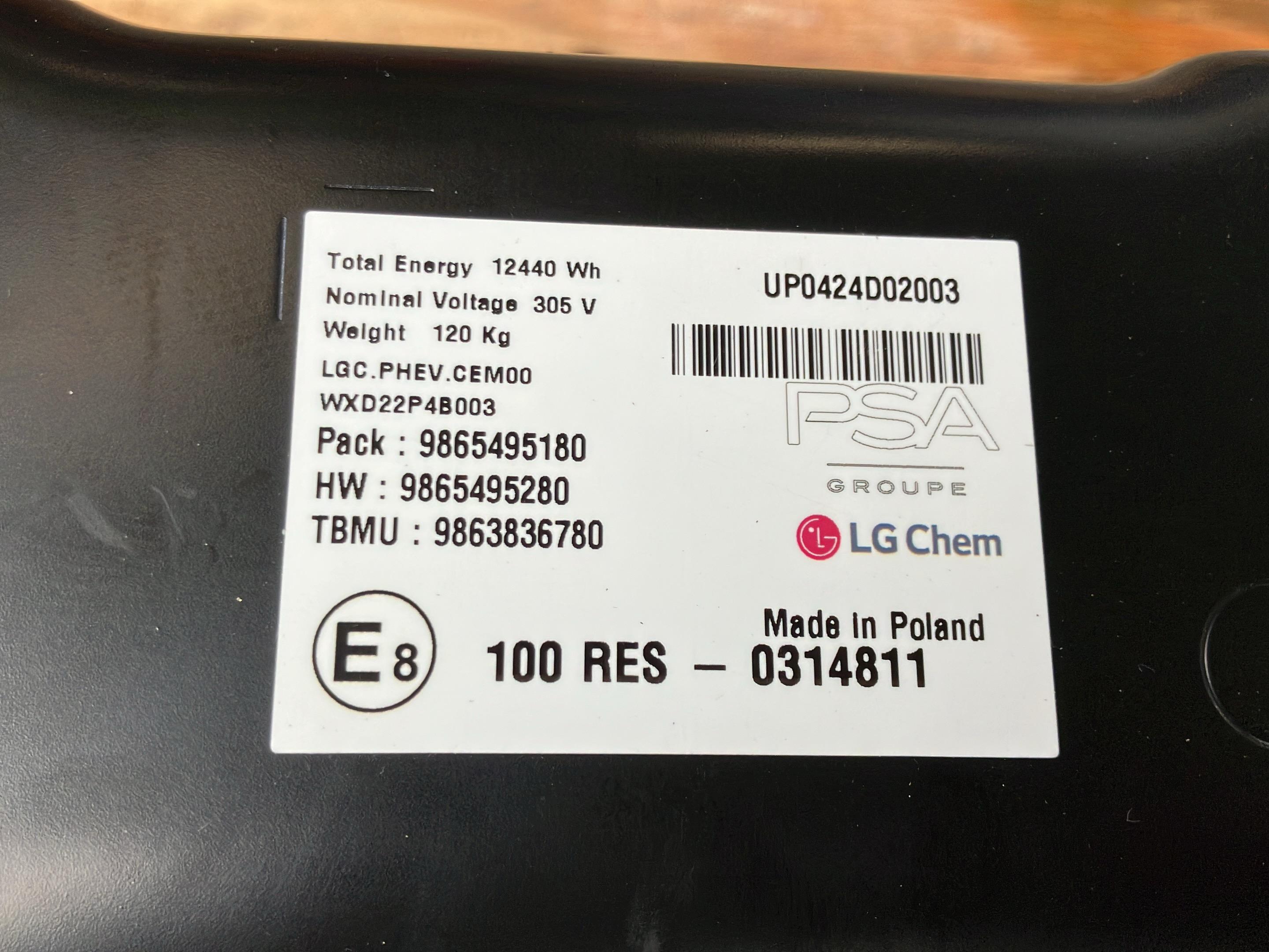 Batterie hybride PEUGEOT Expert III Kasten (V) E-Expert Hydrogen  100 kW  136 PS (10.2024-> )