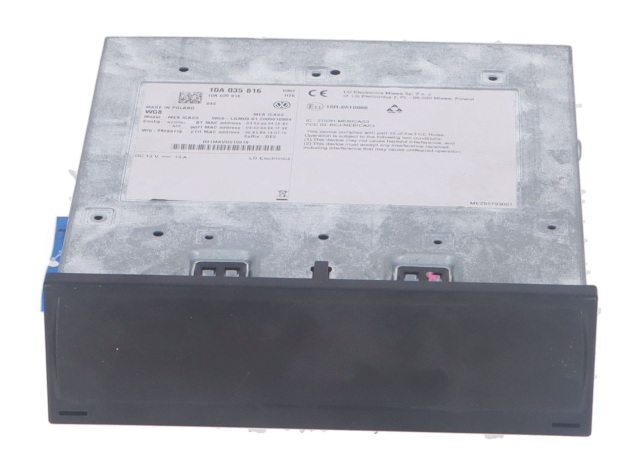 Headunit (Multimedia) VW ID.3 (E11, E12) Pro  150 kW  204 PS (11.2021-> )