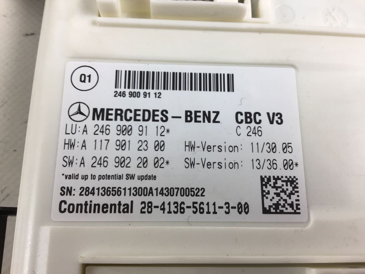 Computer MERCEDES-BENZ A-Klasse (W176) A 200 CDI  100 kW  136 PS (02.2014-> )