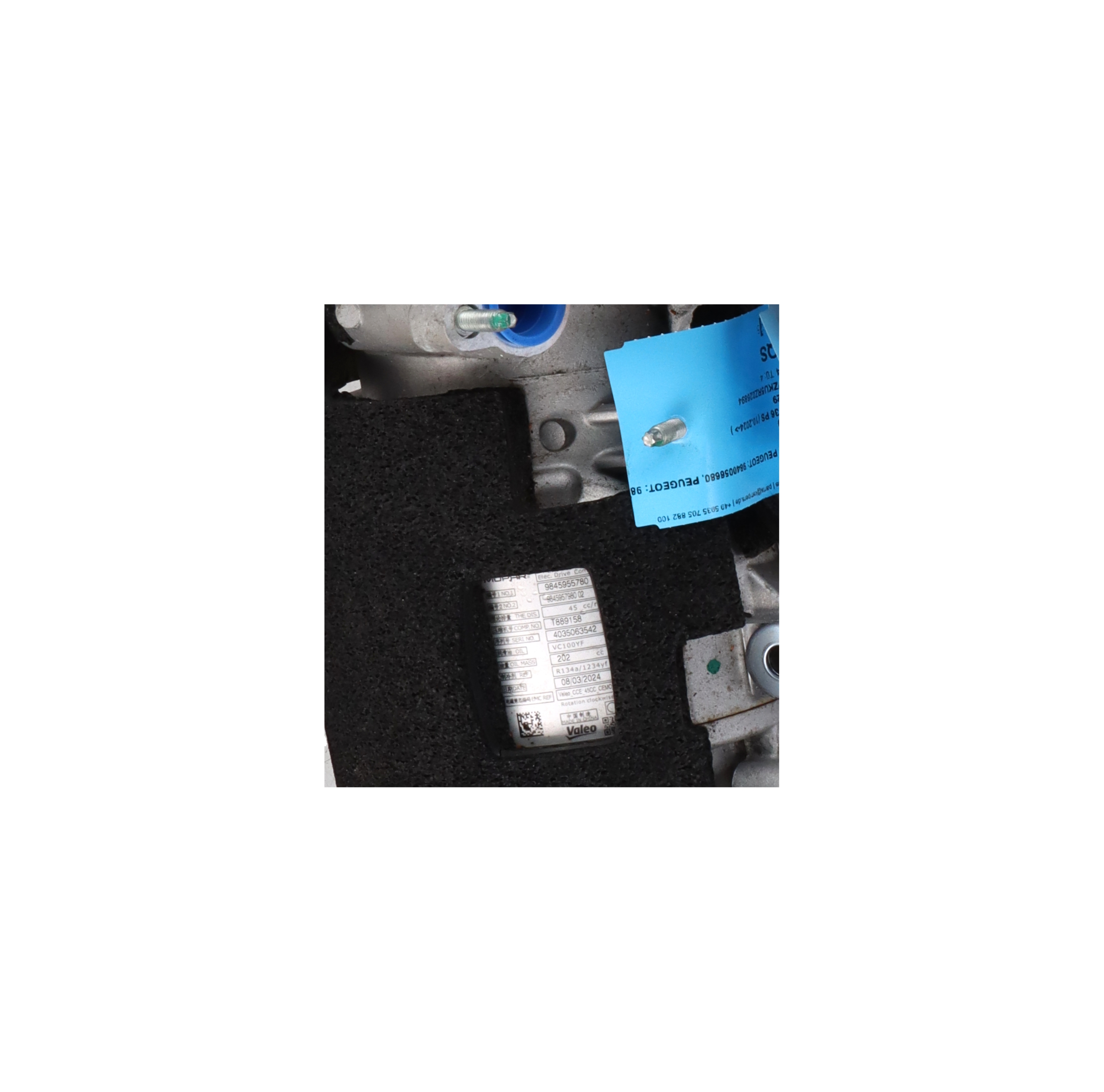 Air conditioning compressor PEUGEOT Expert III Kasten (V) E-Expert Hydrogen  100 kW  136 PS (10.2024-> )