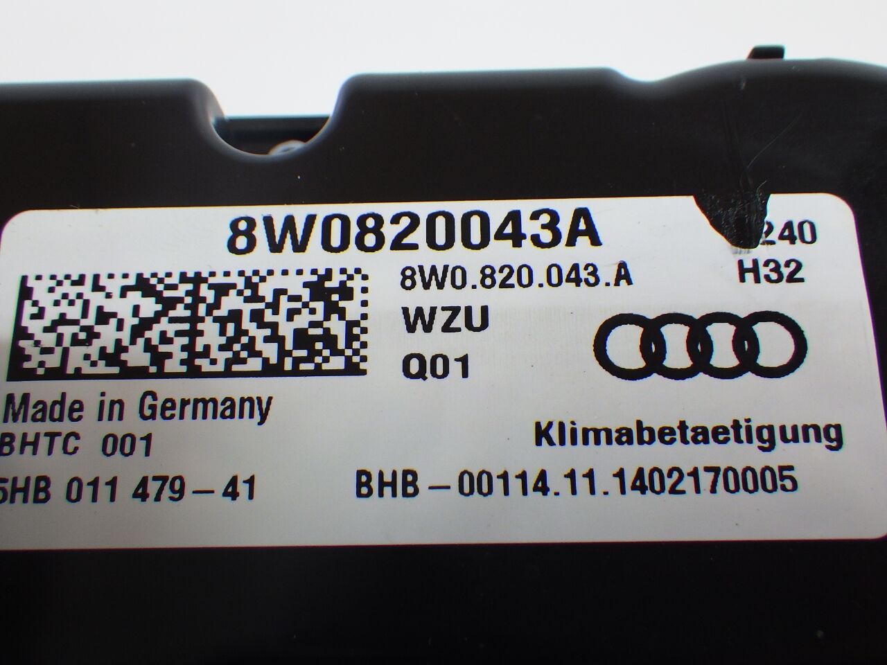 Heizungsbetätigung (Konsole) AUDI A4 (8W, B9) 2.0 TDI  110 kW  150 PS (05.2015-> )