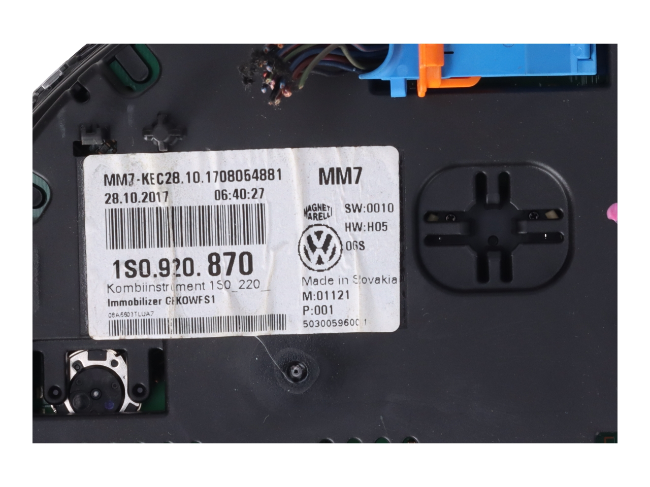 Speedometer VW Up (AA) 1.0  44 kW  60 PS (08.2011-> )