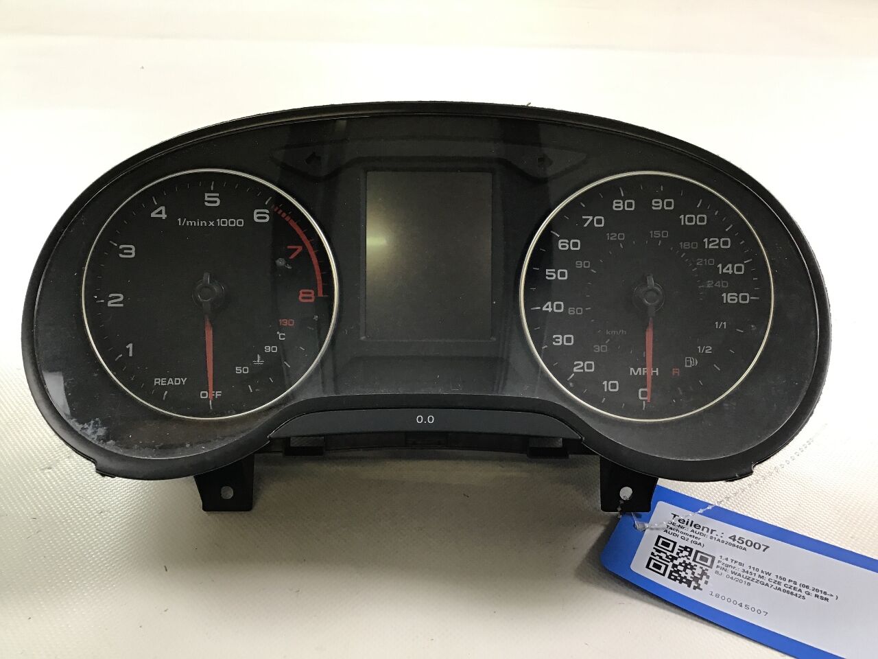 Tachometer AUDI Q2 (GA) 1.4 TFSI  110 kW  150 PS (06.2016-> )