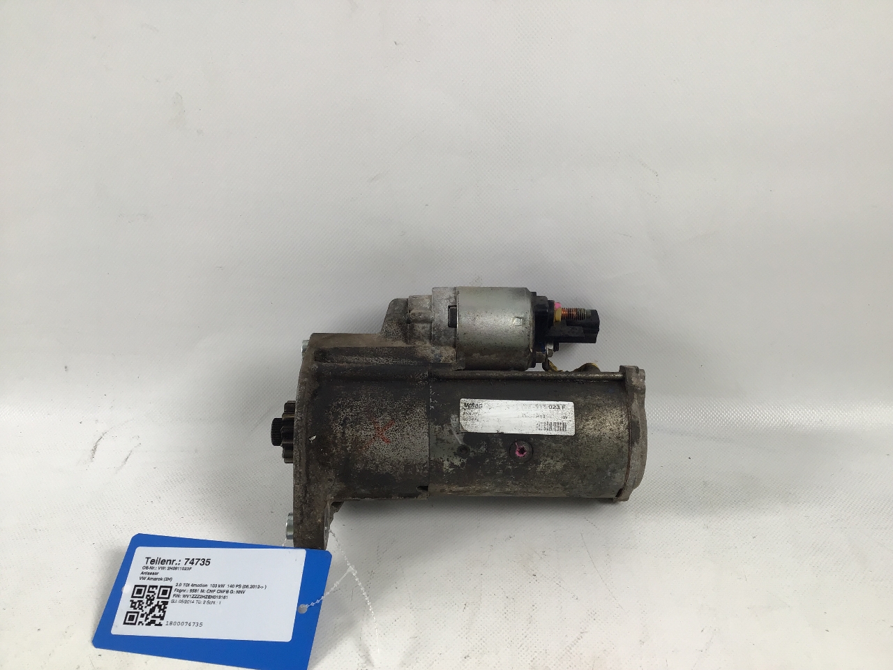 Anlasser VW Amarok (2H) 2.0 TDI 4motion  103 kW  140 PS (06.2012-> ) Anlasser VW Amarok (2H) 2.0 TDI 4motion  103 kW  140 PS (06.2012-> )