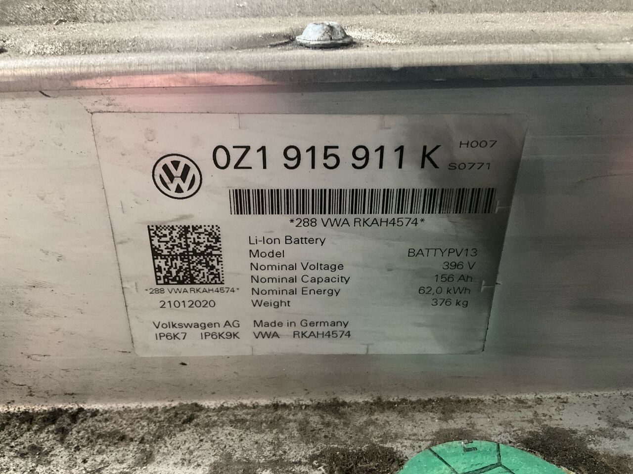 Hochvolt-Batterie VW ID.3 (E11) 1st  150 kW  204 PS (11.2019-> )