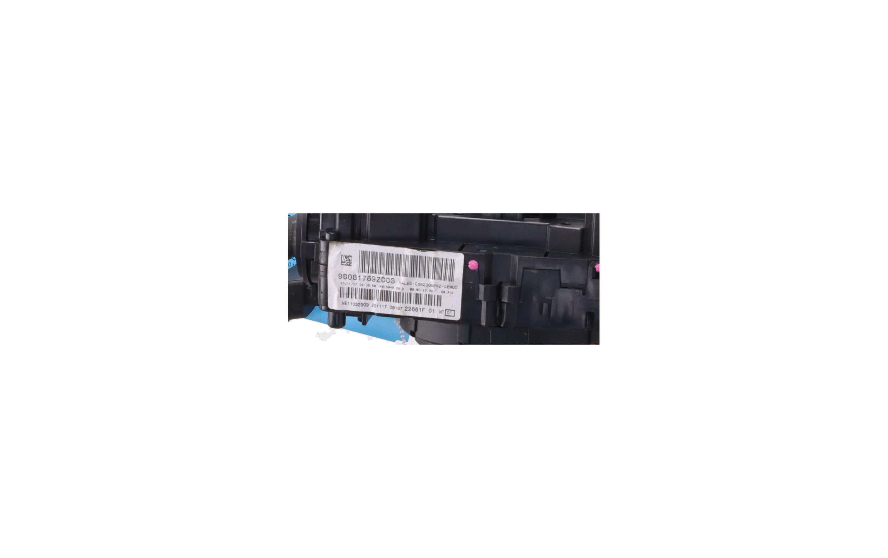 Interrupteur de colonne de direction PEUGEOT 2008 I 1.2 THP 110  81 kW  110 PS (01.2015-> )