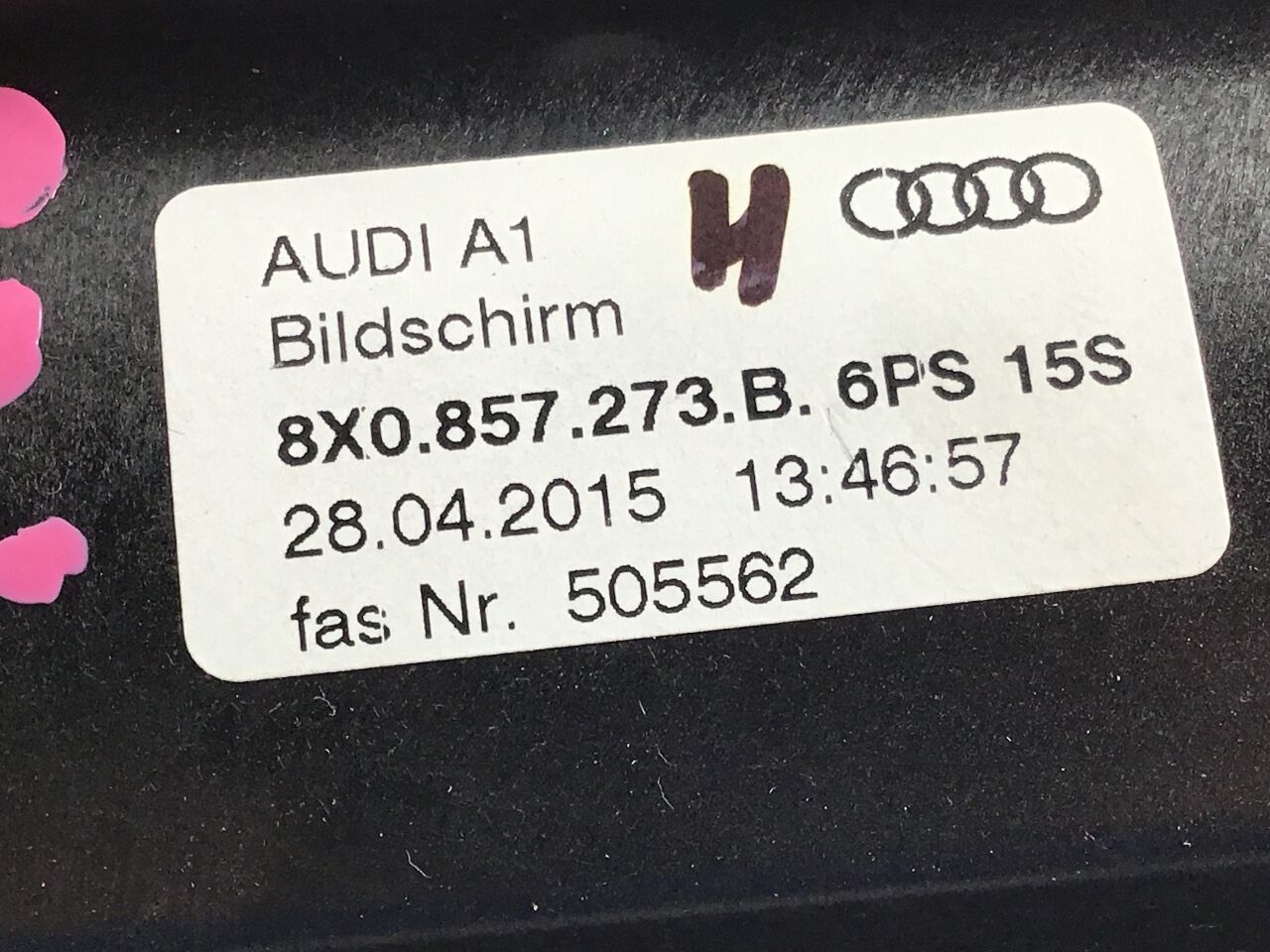 Display AUDI A1 (8X) 1.4 TDI  66 kW  90 PS (11.2014-10.2018)