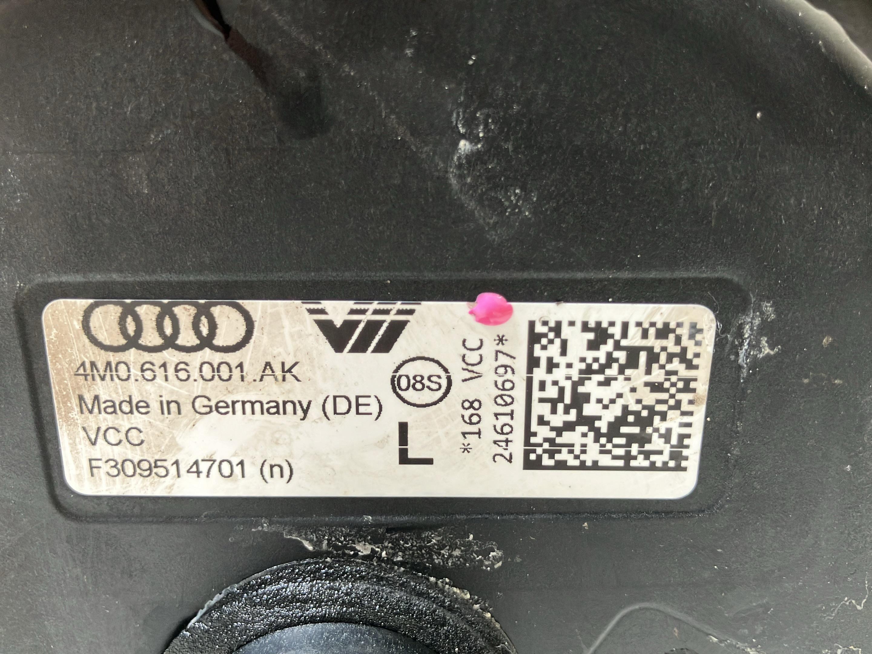 Air suspension damper left rear AUDI e-tron (GEN) Electric quattro  300 kW  408 PS (09.2018-> )