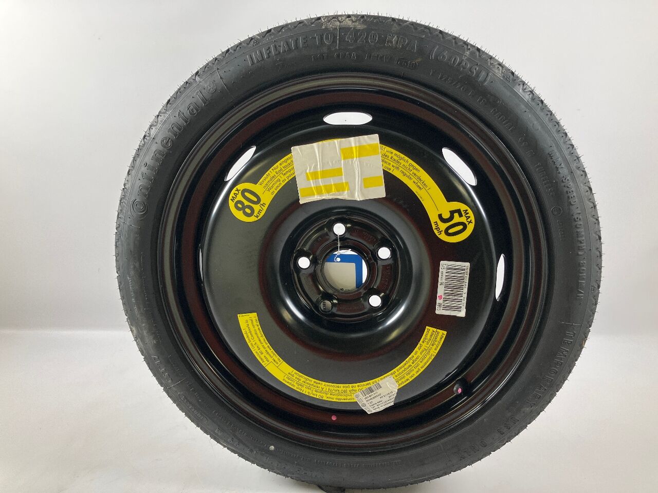 Compact spare tyre VW Golf VI (5K) 1.4 TSI  90 kW  122 PS (10.2008-11.2012)