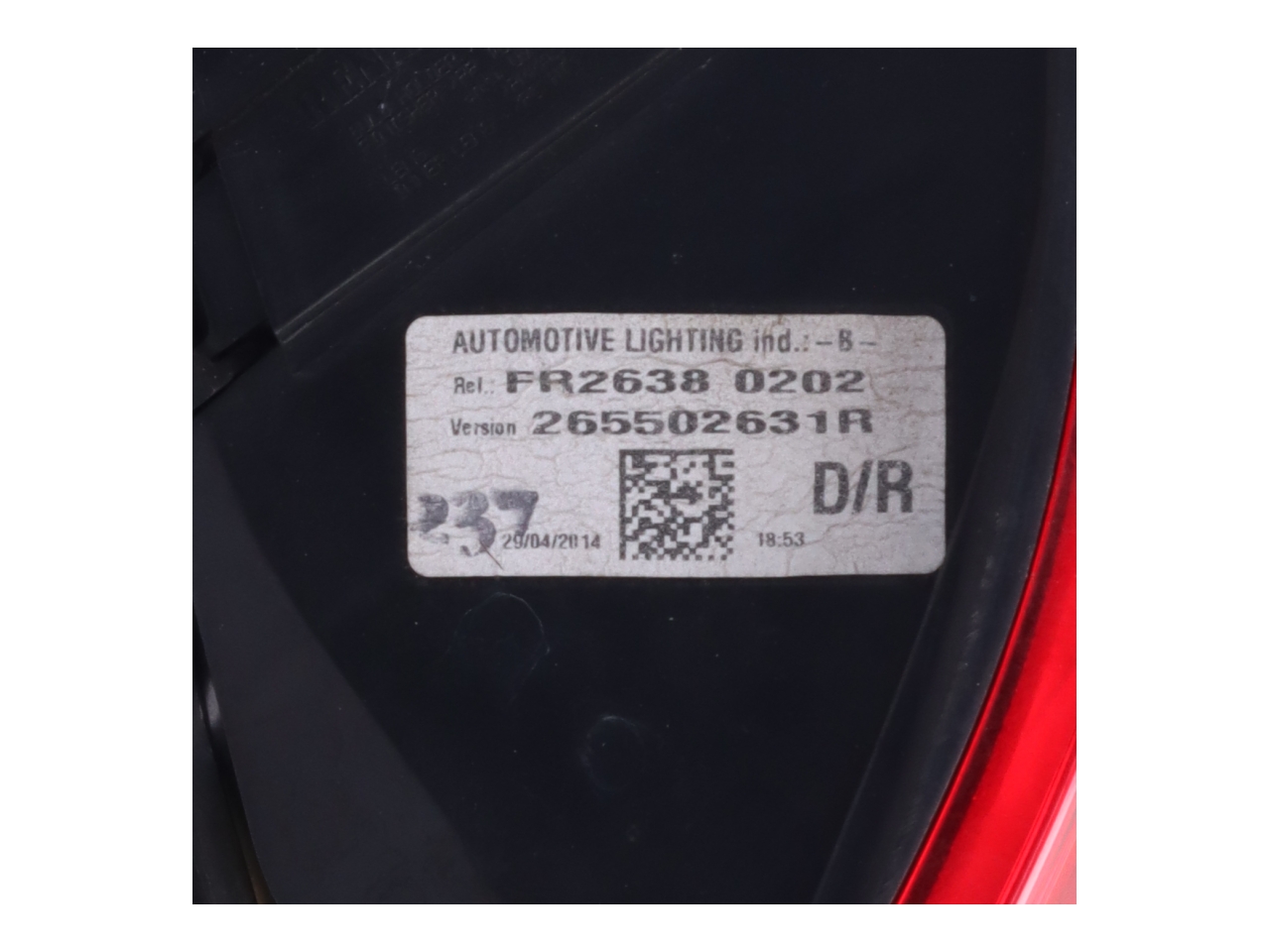 Tail-lamp right outside RENAULT Clio IV (BH) 1.2 16V  55 kW  75 PS (06.2015-> )
