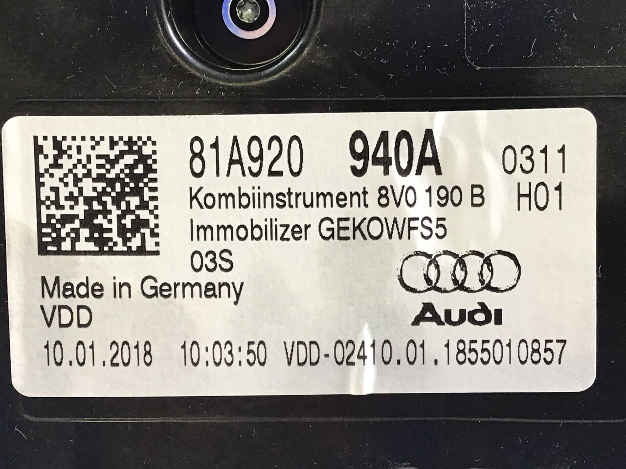 Kilometerteller / tellerklok AUDI Q2 (GA) 1.4 TFSI  110 kW  150 PS (06.2016-> )
