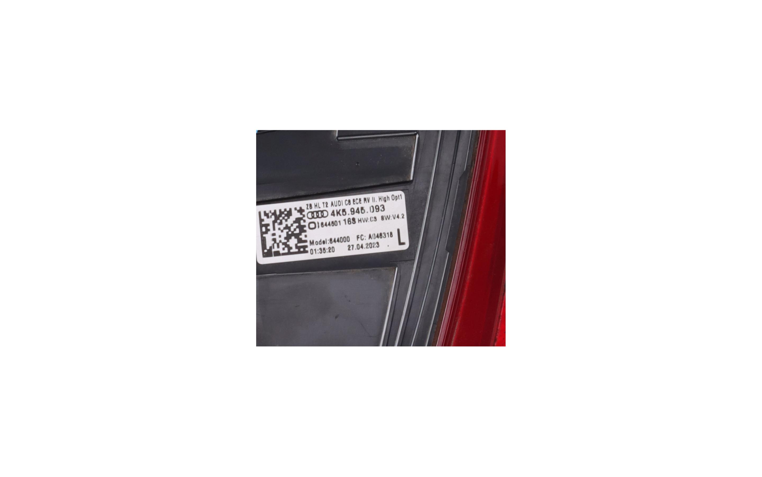Tail-lamp inside left AUDI A6 Avant (4A, C8) 40 TDI Mild Hybrid  150 kW  204 PS (05.2018-> )