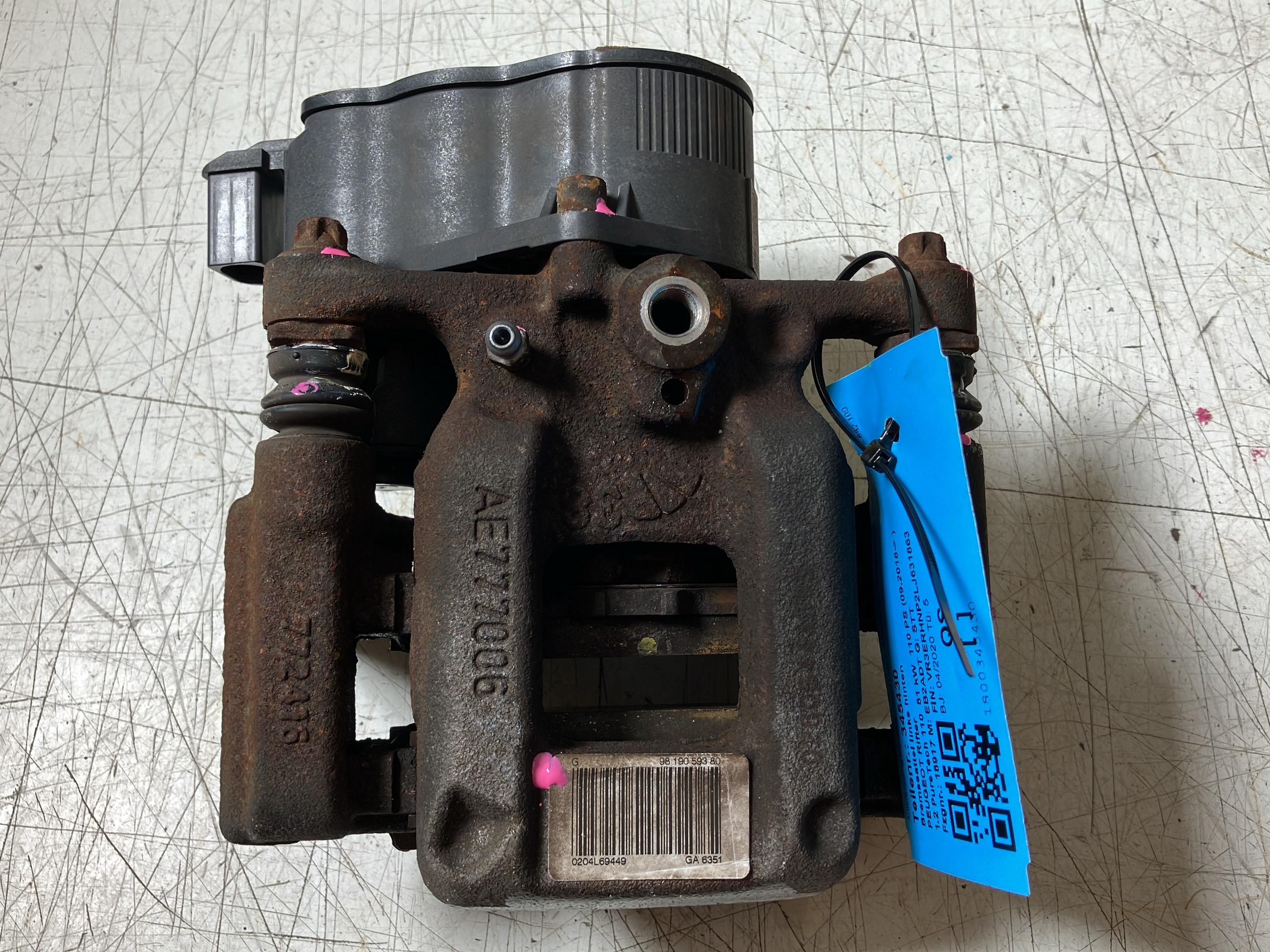 Bremssattel links hinten PEUGEOT Rifter 1.2 PureTech 110  81 kW  110 PS (09.2018-> )