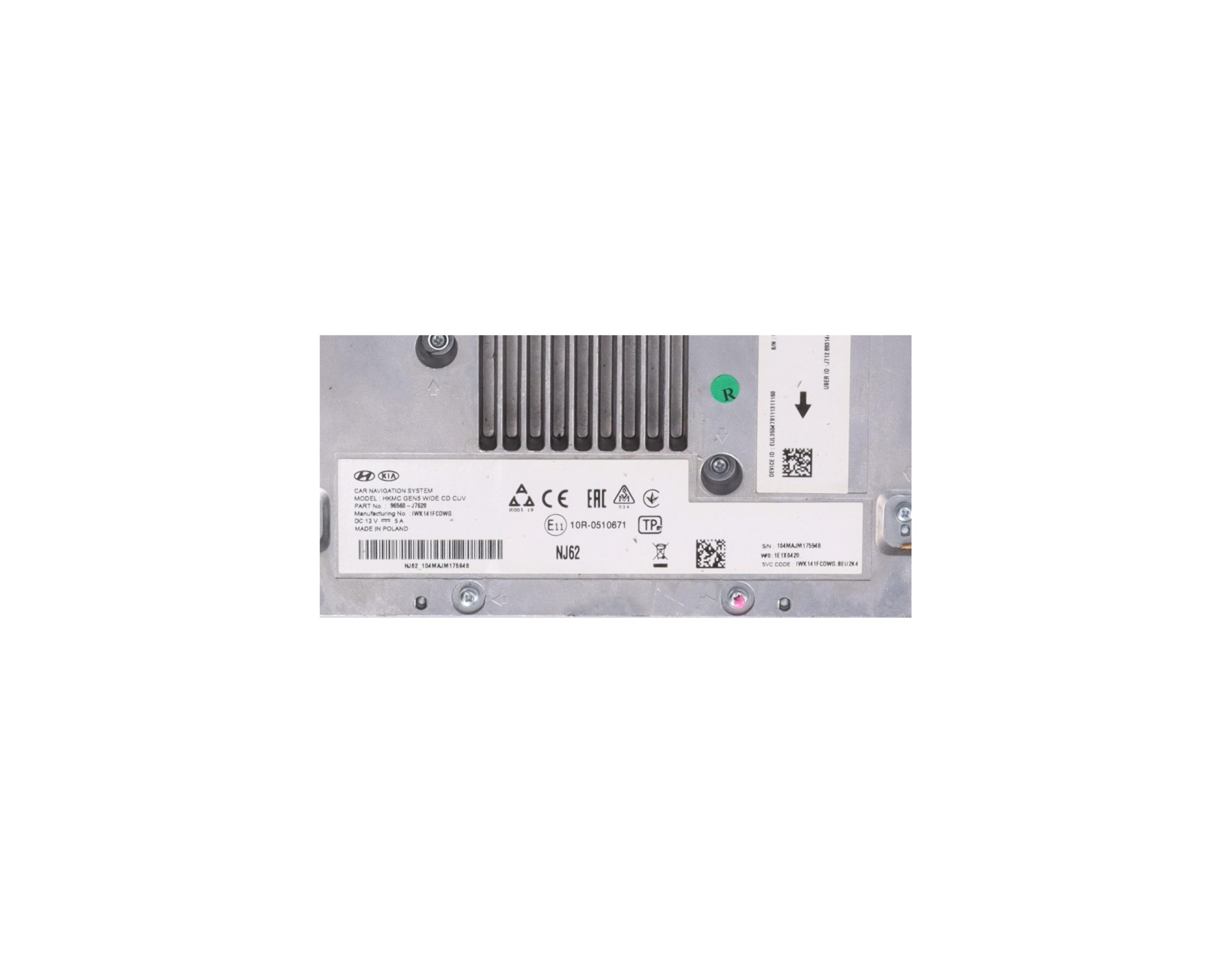 Headunit (Multimedia) KIA Ceed 3 (CD) 1.5 T-GDi  118 kW  160 PS (01.2021-> )