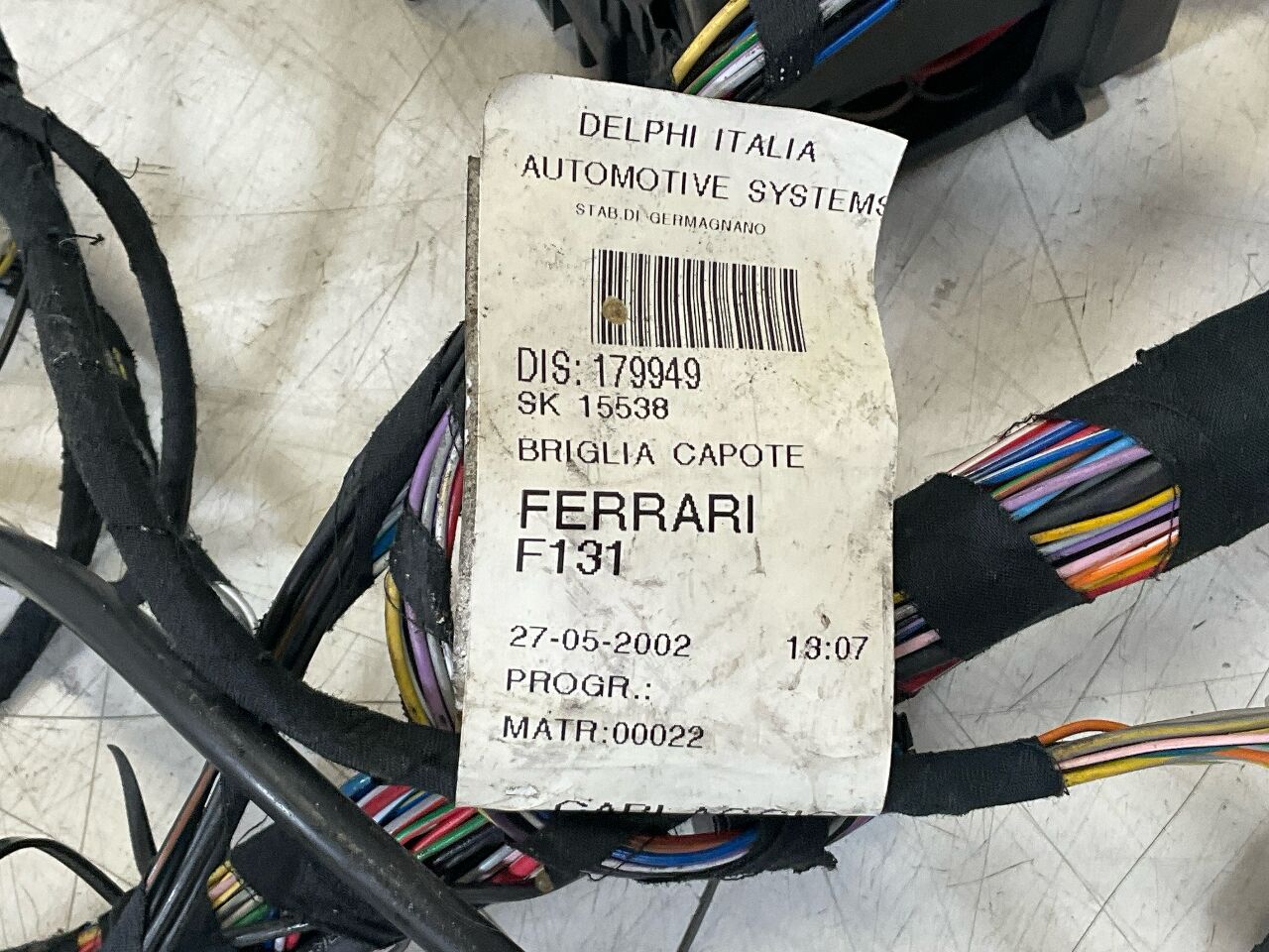 Cable harness FERRARI 360 Modena Spider 3.6  294 kW  400 PS (02.2000-08.2005)