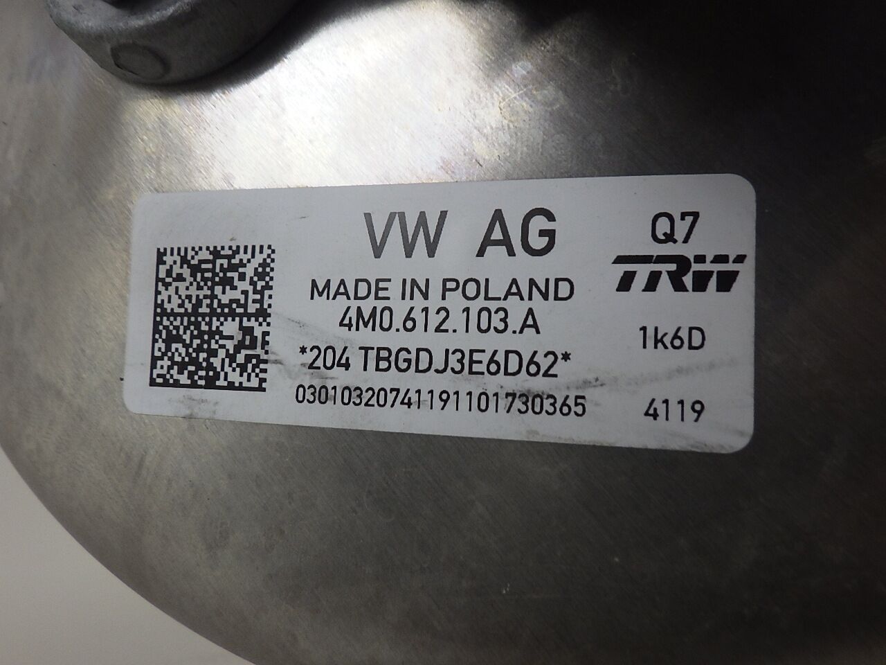 Hoofdremcilinder AUDI Q7 (4MB) 3.0 TFSI  245 kW  333 PS (01.2015-> )