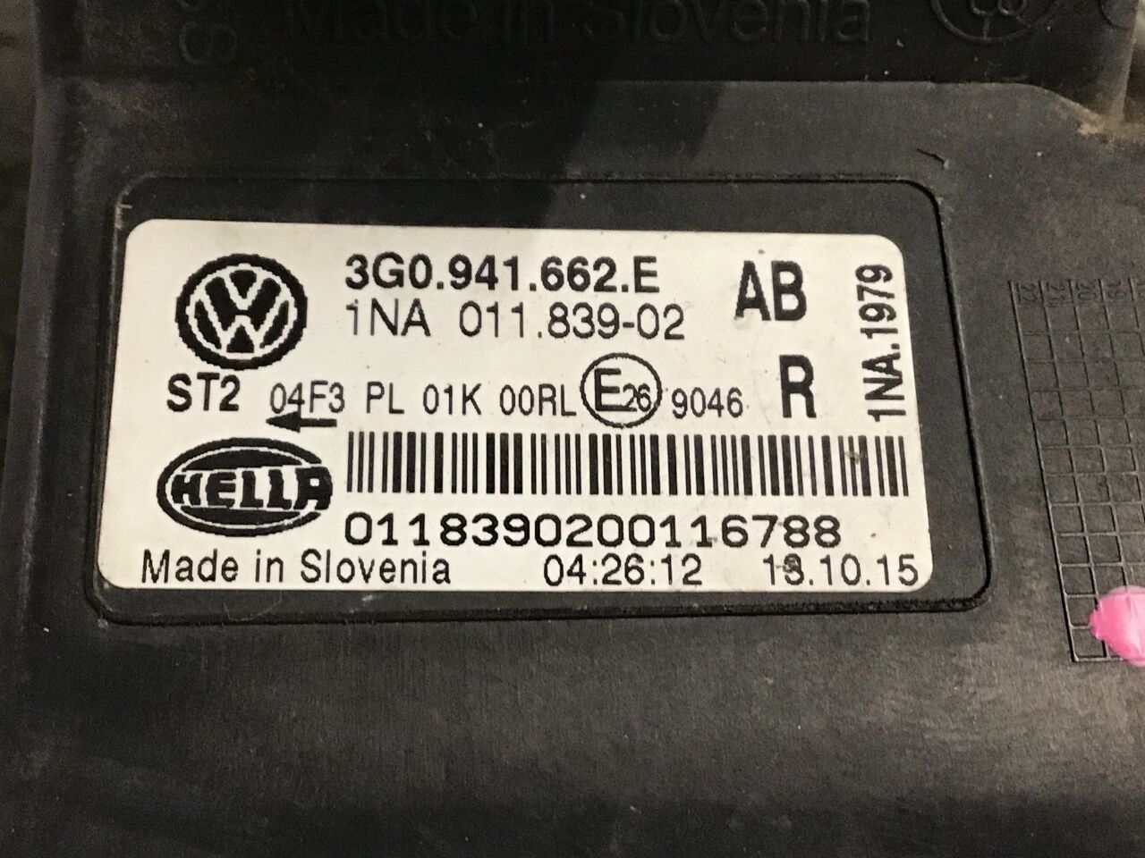 Fog light right VW Passat B8 Variant (3G) 2.0 TDI  110 kW  150 PS (11.2014-> )