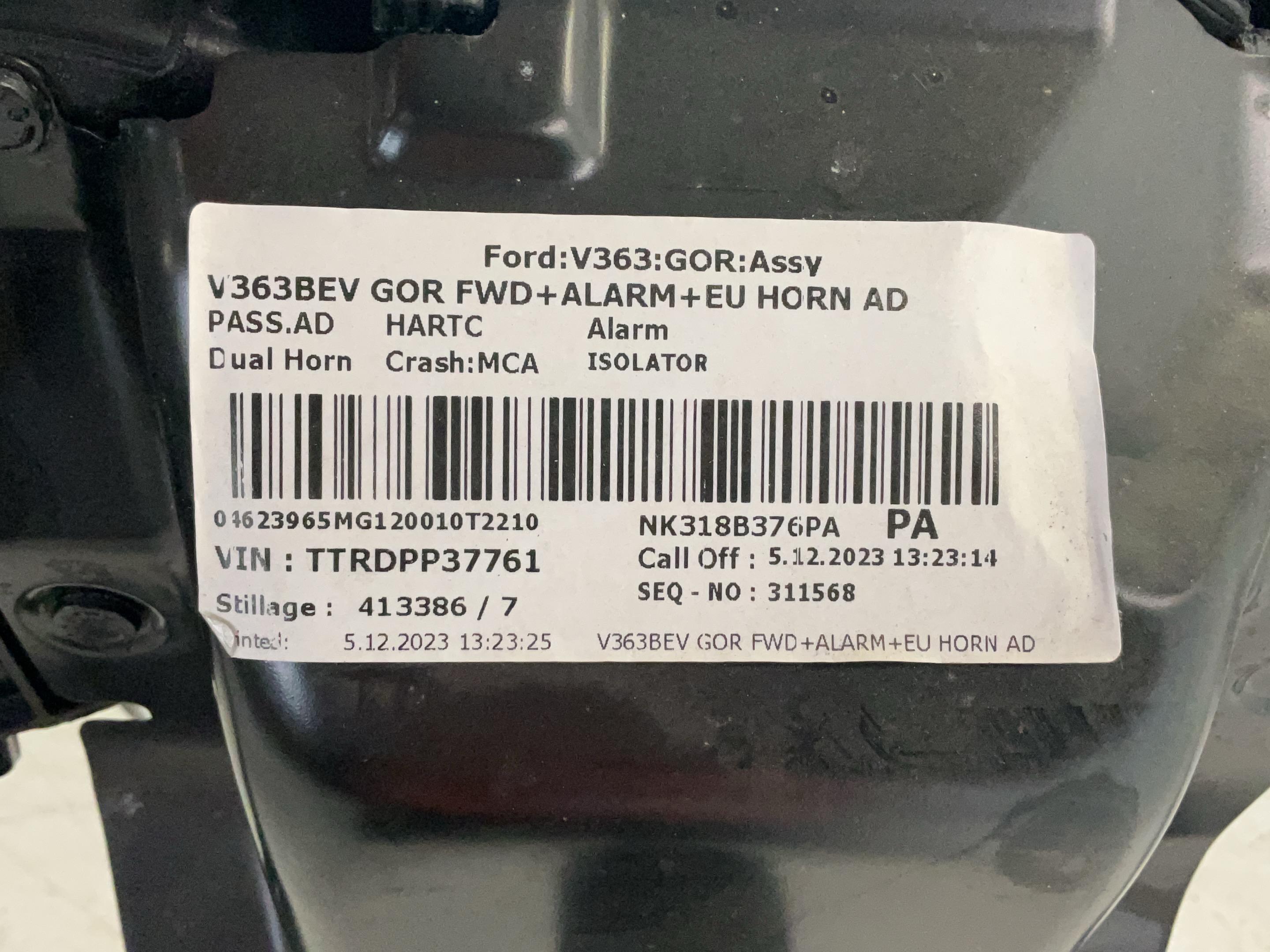 Kühlerpaket mit Schlossträger FORD Transit V363 Pritsche/Fahrgestell (FED, FFD) 2.0 EcoBlue  121 kW  165 PS (07.2023-> )