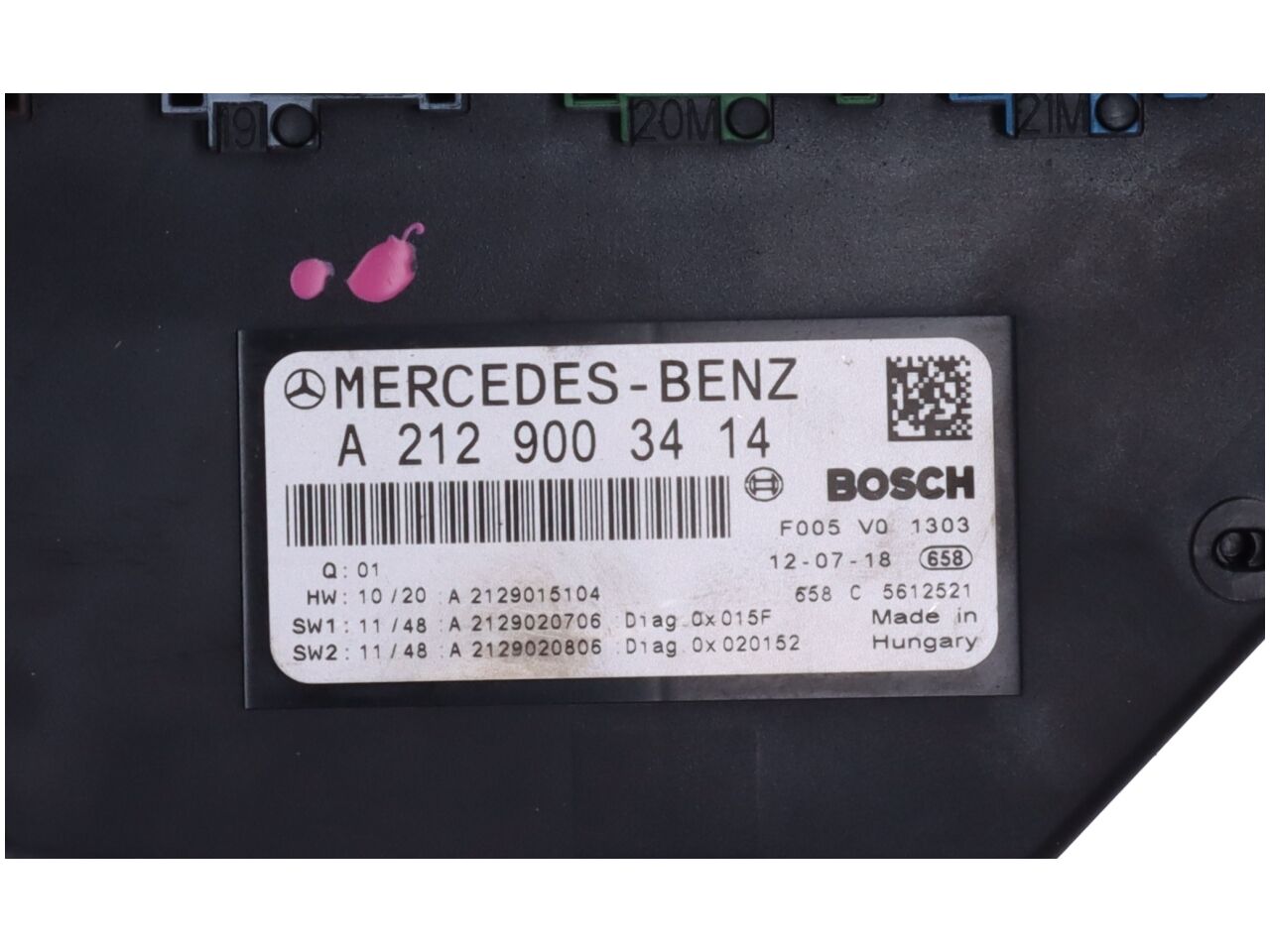 Fuse box MERCEDES-BENZ C-Klasse Coupe (C204) C 63 AMG  336 kW  457 PS (06.2011-> )