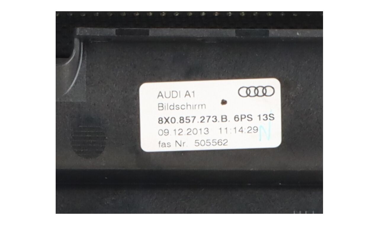 Display AUDI A1 (8X) 1.2 TFSI  63 kW  86 PS (05.2010-04.2015)