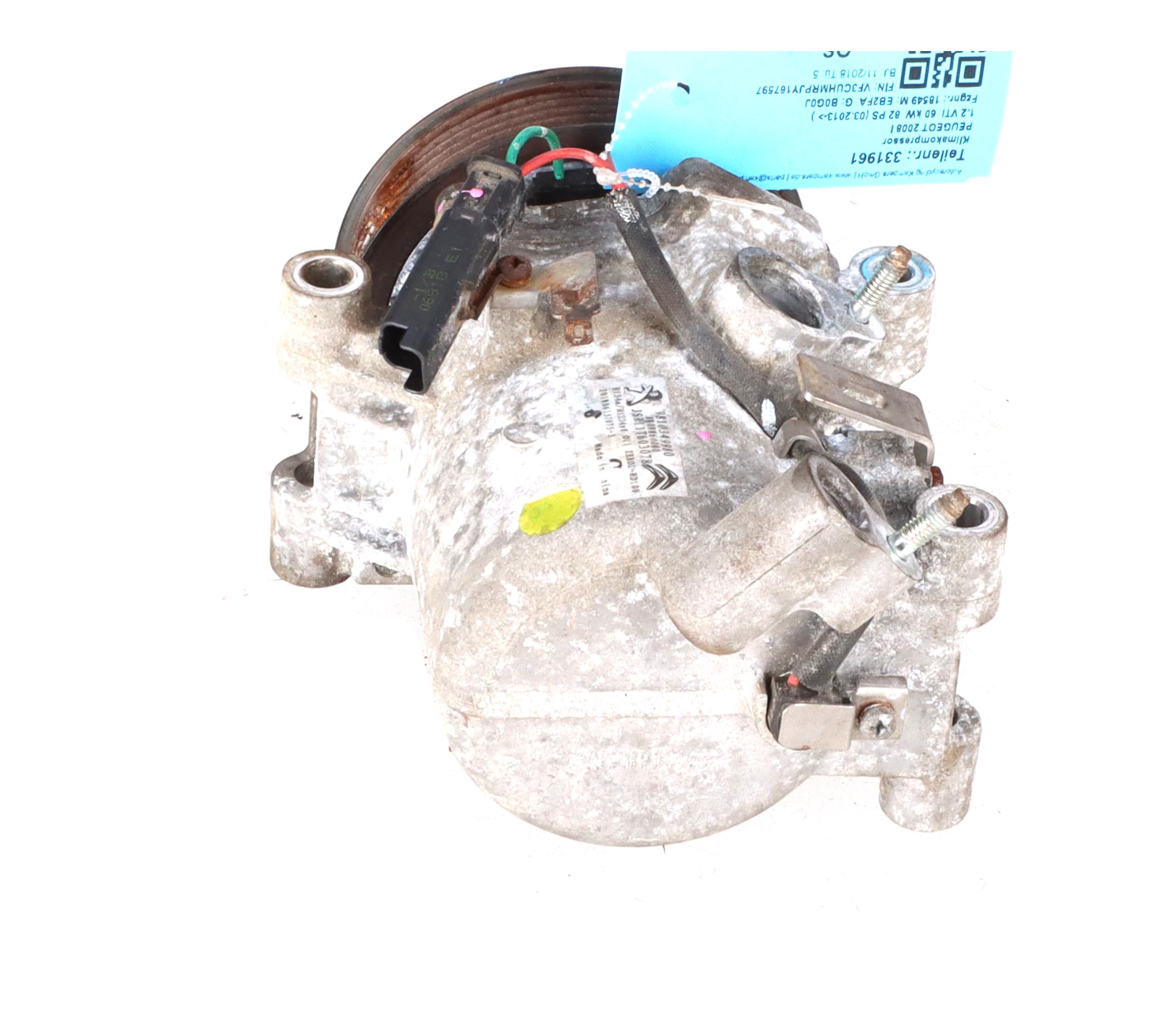 Klimakompressor PEUGEOT 2008 I 1.2 VTi  60 kW  82 PS (03.2013-> )