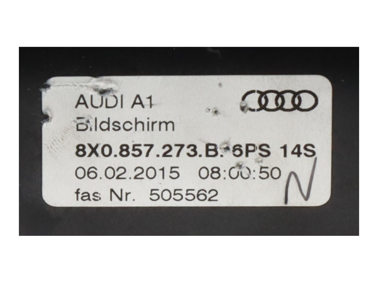 Display AUDI A1 (8X) 1.6 TDI  85 kW  116 PS (11.2014-10.2018)