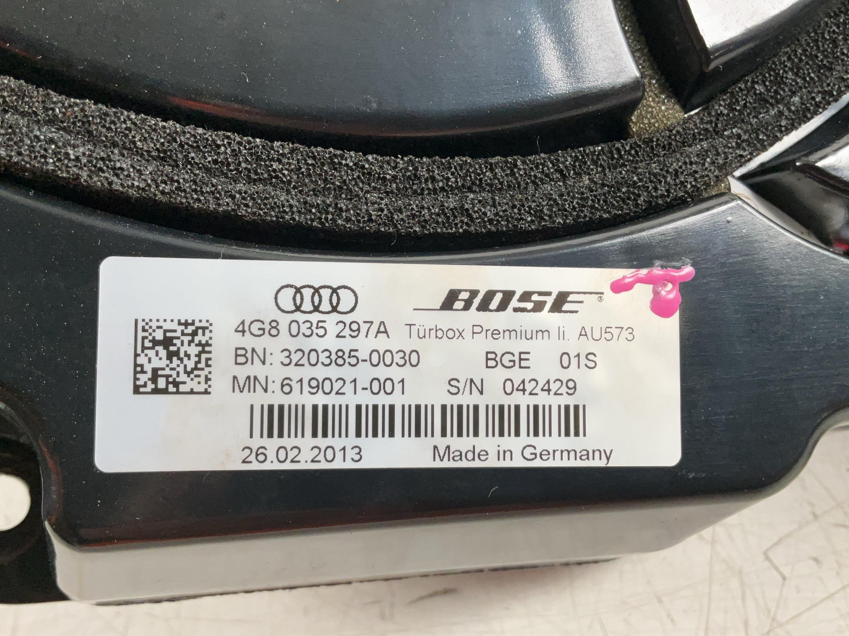 Loudspeaker system AUDI A7 Sportback (4G) 3.0 TDI quattro  180 kW  245 PS (10.2010-06.2016)