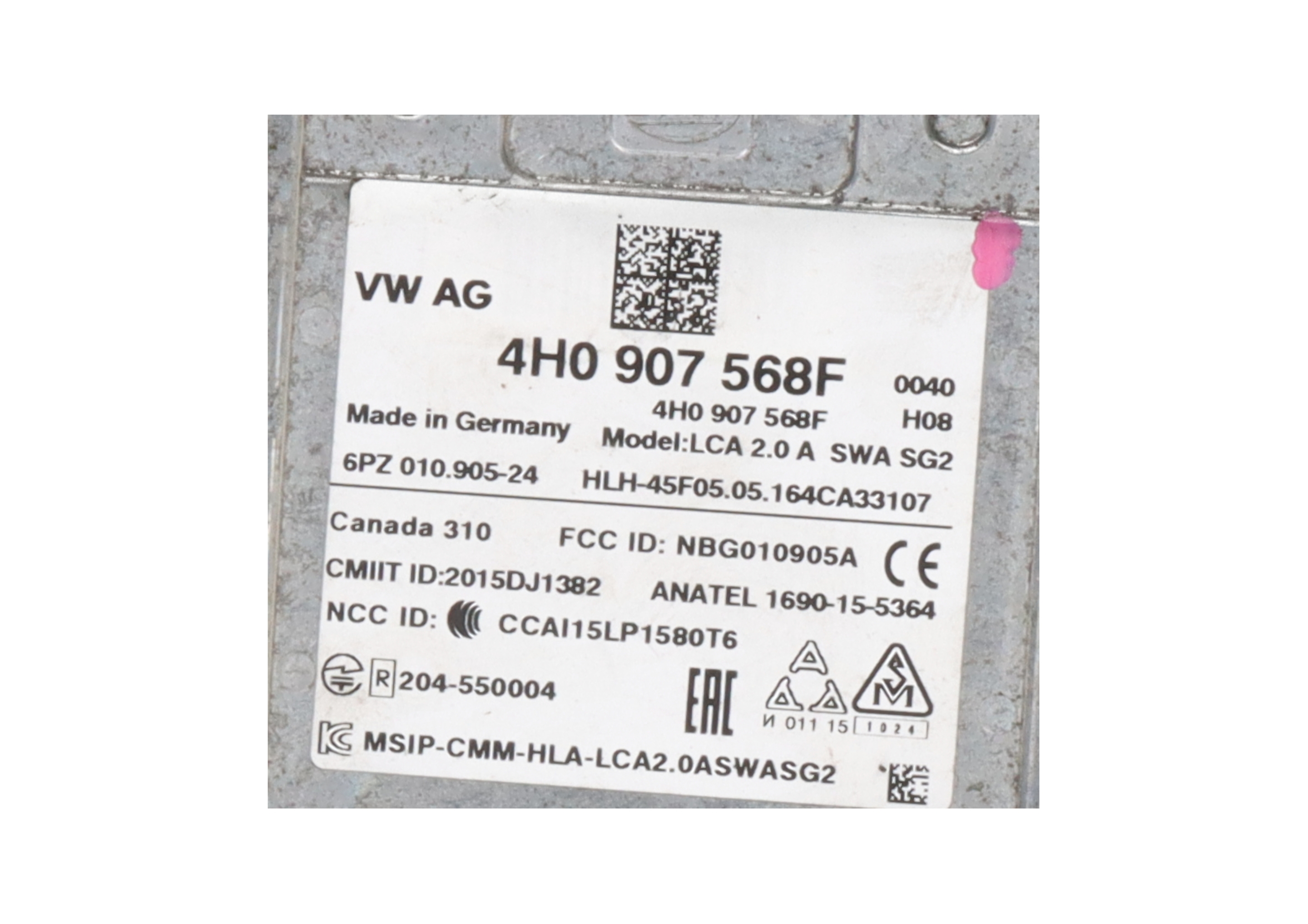 Capteur radar SWA Pare-chocs arrière droit AUDI A8 (4H) 3.0 TDI quattro  190 kW  258 PS (10.2013-01.2018)