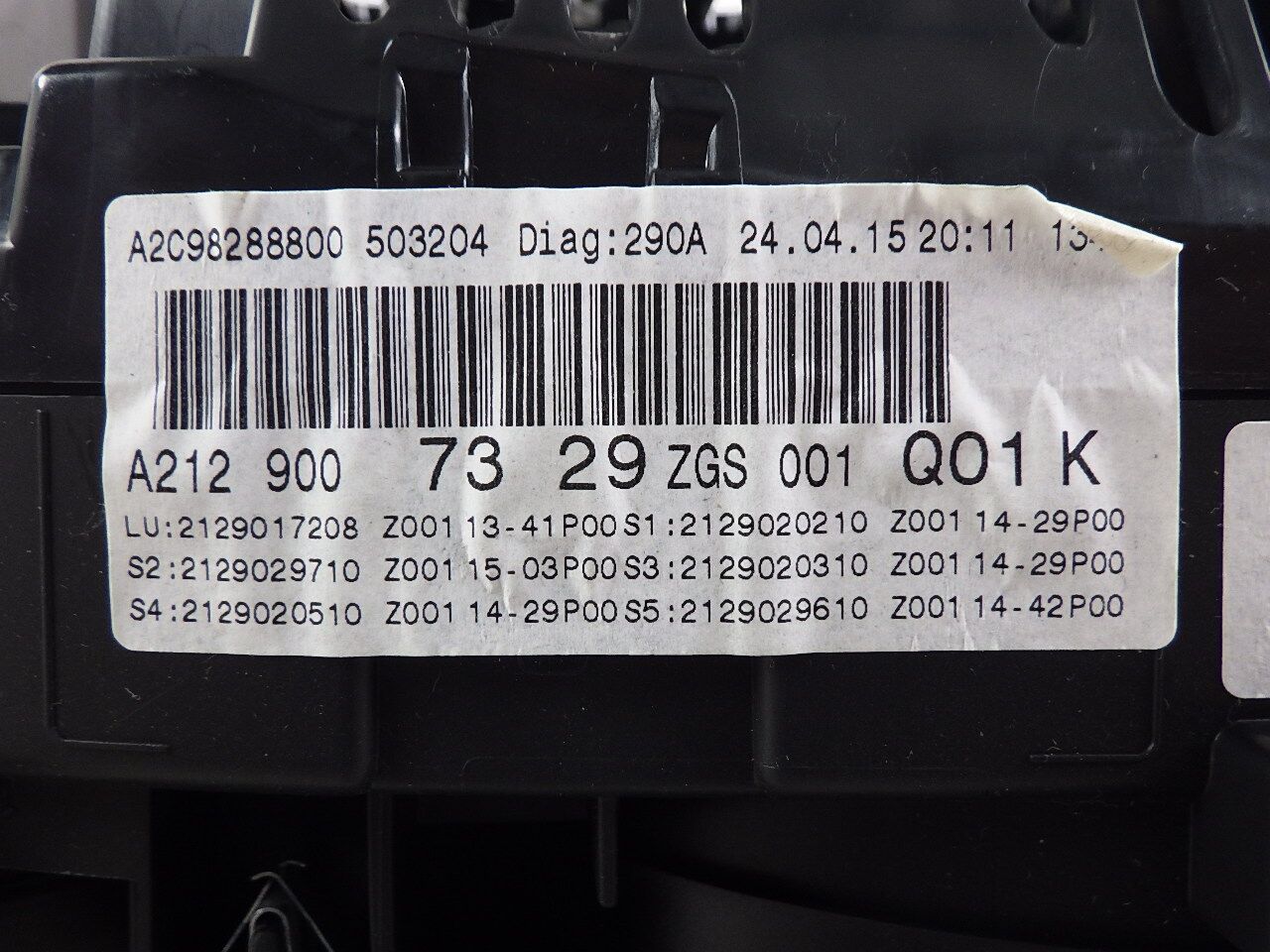 Tachometer MERCEDES-BENZ E-Klasse Cabriolet (A207) E 250 CDI  150 kW  204 PS (01.2010-> )