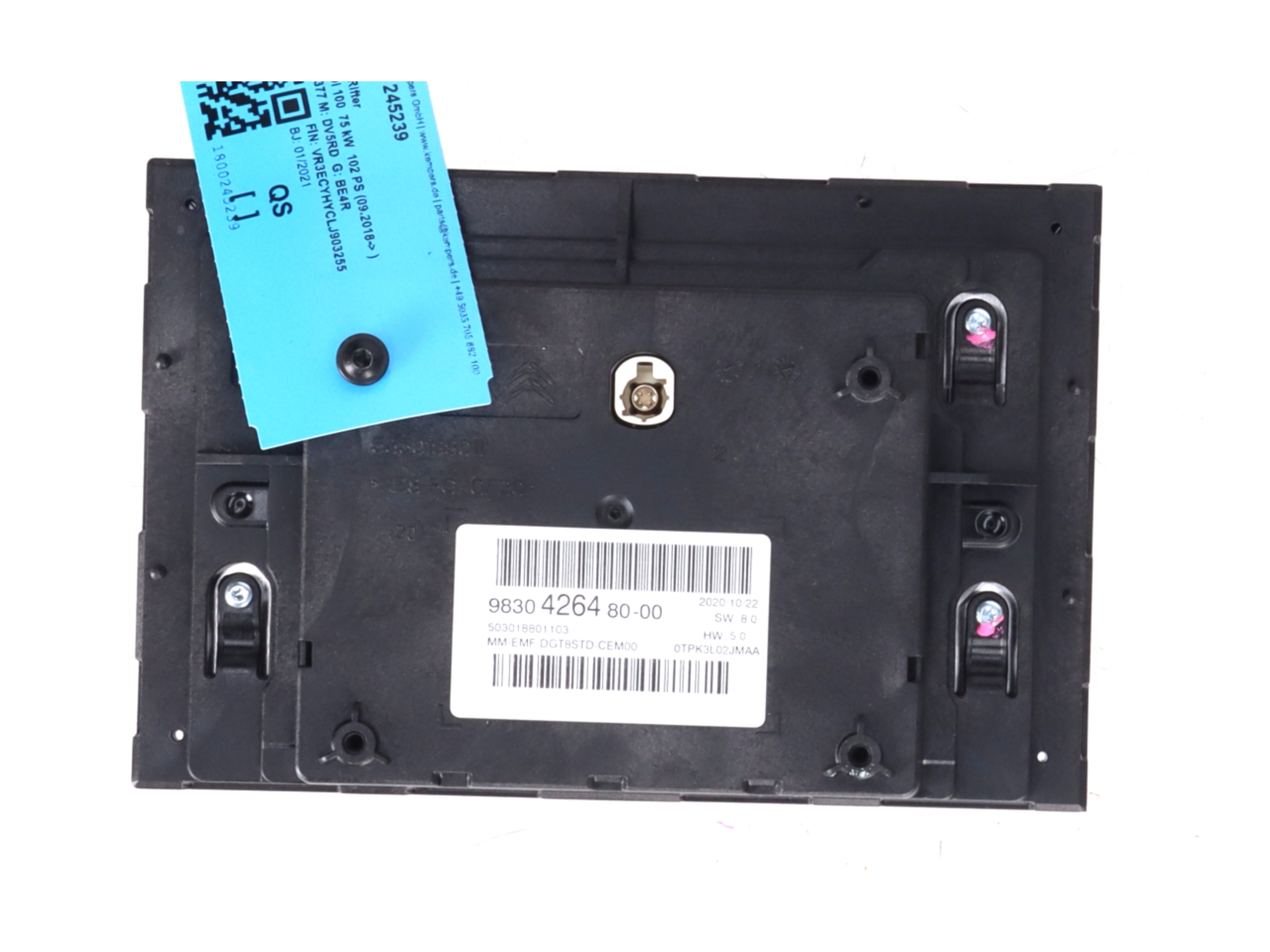 Display PEUGEOT Rifter 1.5 BlueHDi 100  75 kW  102 PS (09.2018-> )