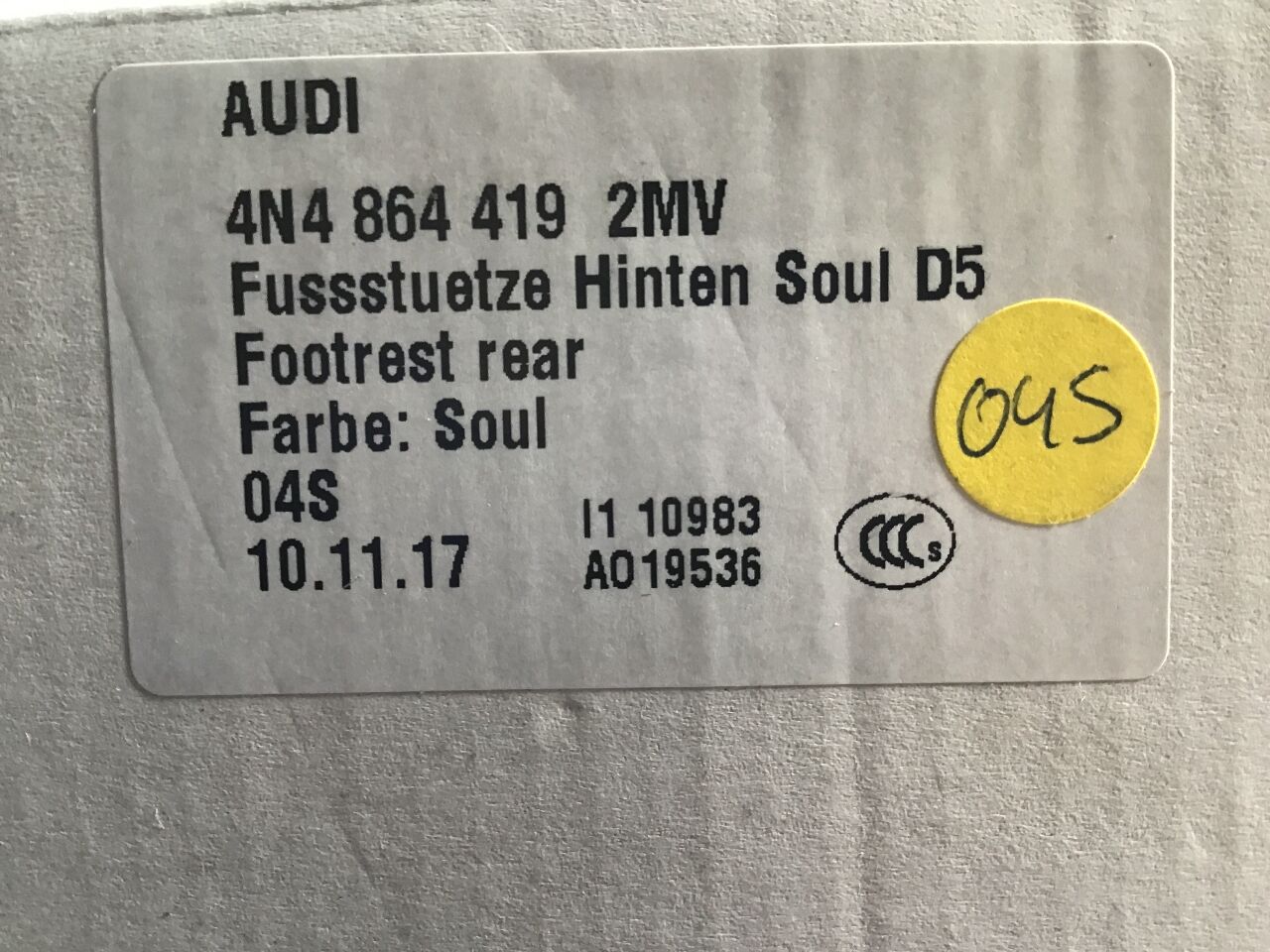 Other part AUDI A8 (4N) 60 TFSI e quattro  250 kW  340 PS (10.2019-> )