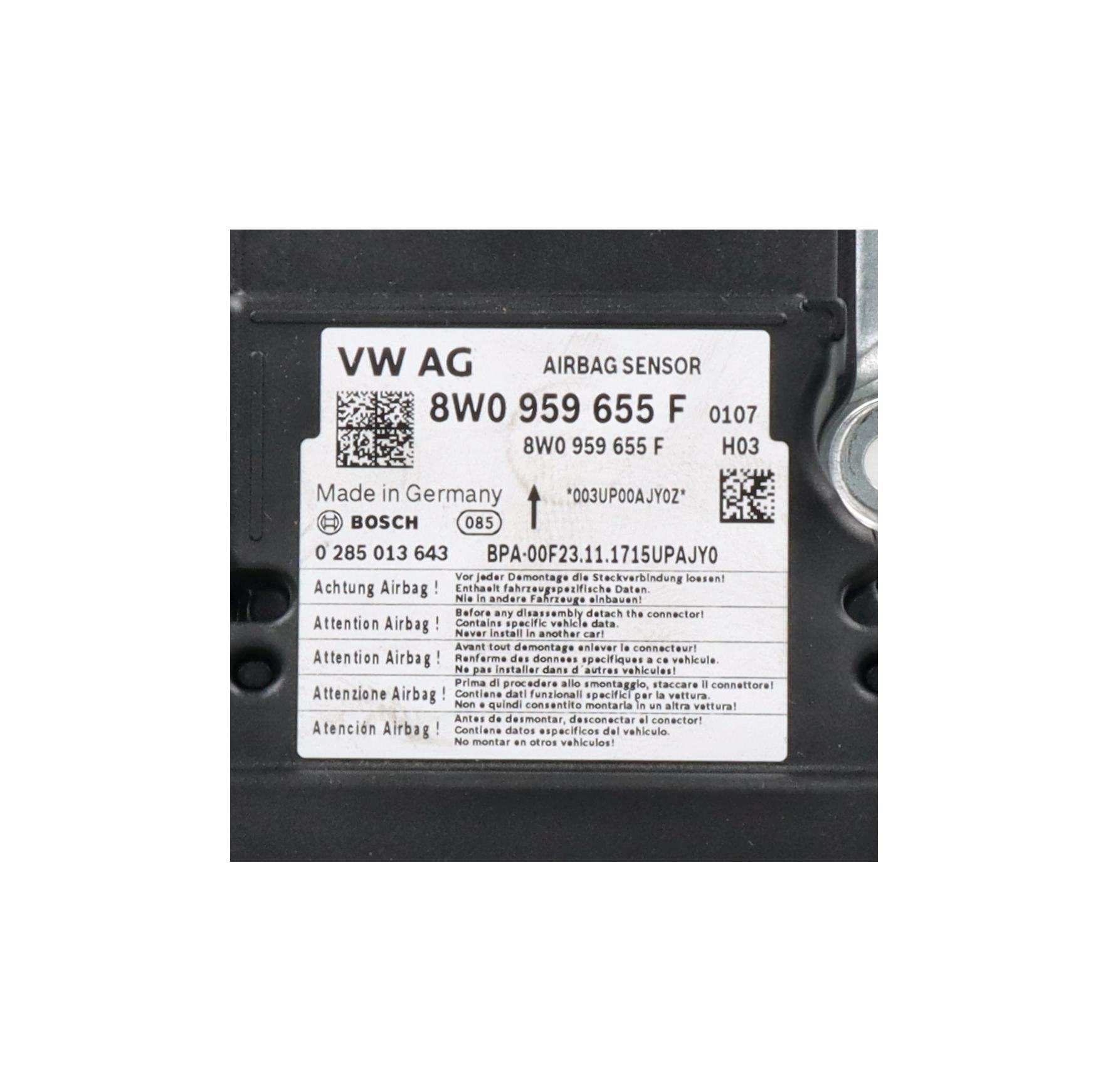 Unitate de control airbag AUDI A4 Avant (8W, B9) 1.4 TFSI  110 kW  150 PS (02.2016-> )