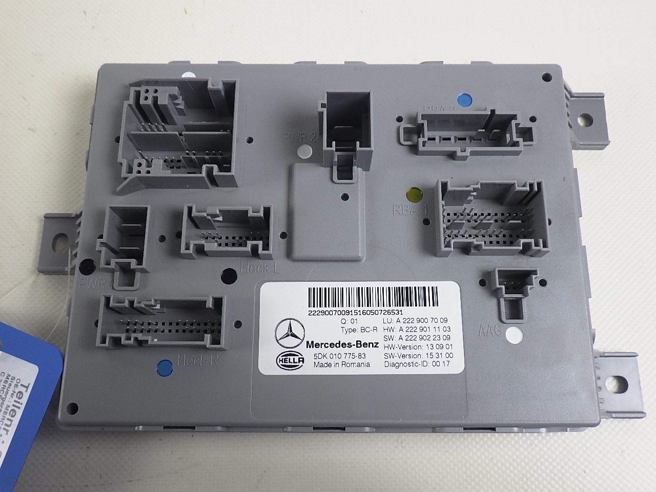 Unité de contrôle MERCEDES-BENZ C-Klasse (W205) C 220 BLUETEC  125 kW  170 PS (02.2014-05.2018)