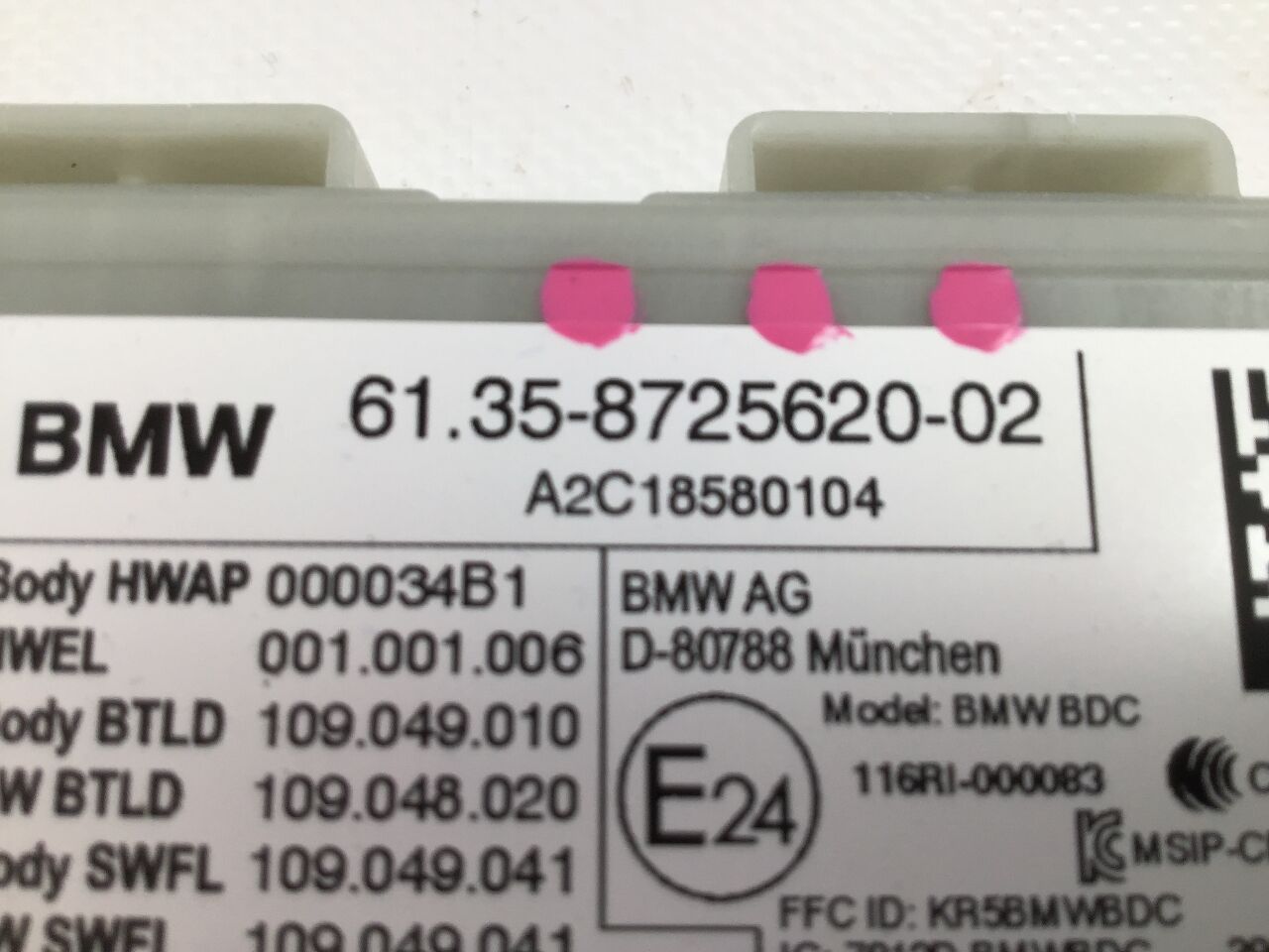 Zekeringkast BMW 5er (G30, F90) 520d  140 kW  190 PS (09.2016-> )