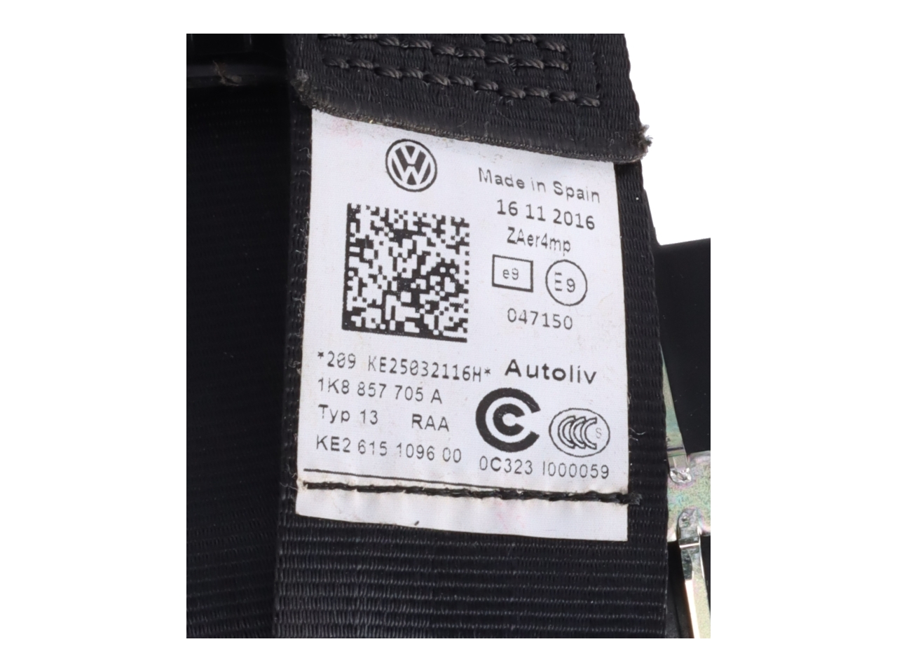 Ceinture de sécurité avant gauche VW Scirocco III (13) 2.0 TDI  135 kW  184 PS (05.2014-11.2017)