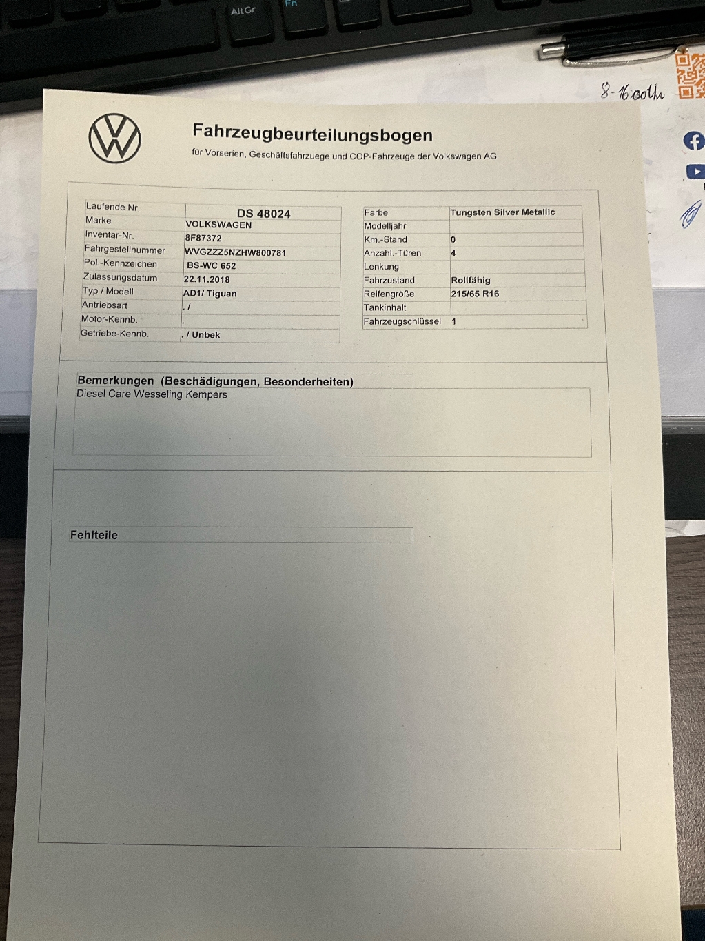 VW Tiguan II (AD) 2.0 TDI 4motion