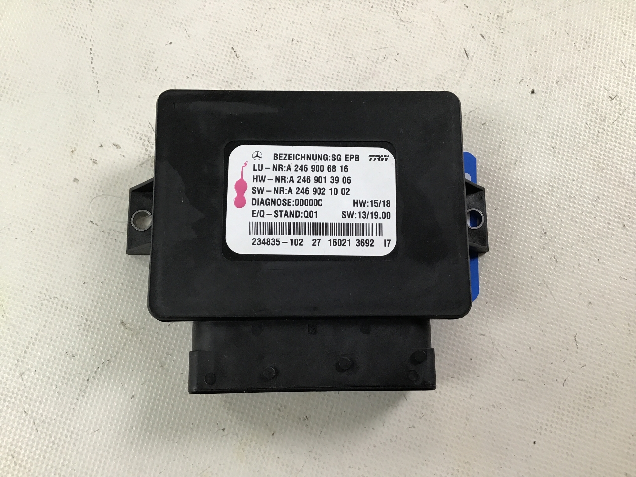 Control unit MERCEDES-BENZ A-Klasse (W176) A 200 CDI  100 kW  136 PS (02.2014-> )