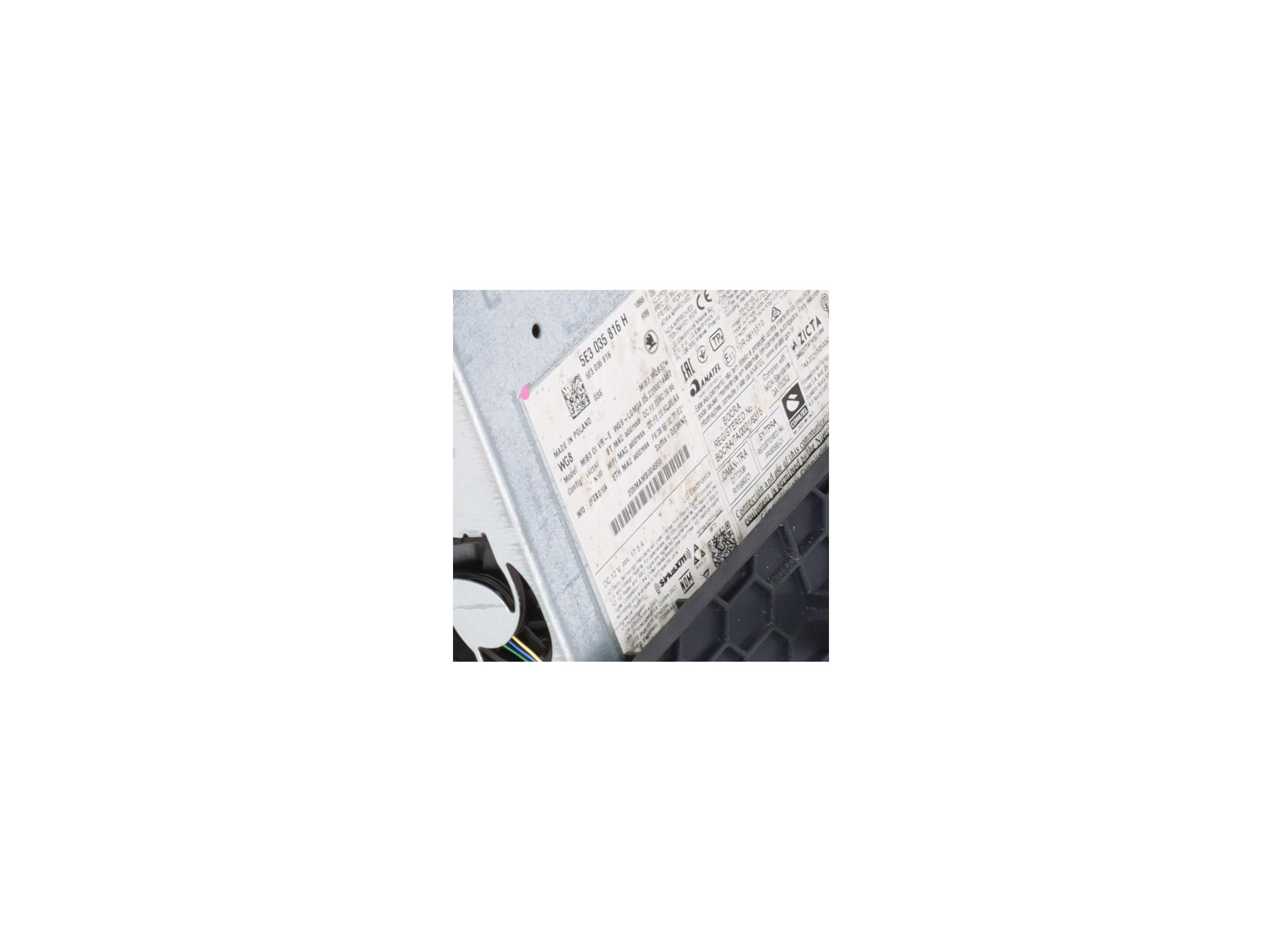 Headunit (Multimedia) SKODA Octavia IV Combi (NX5) 2.0 TDI  110 kW  150 PS (11.2019-> )