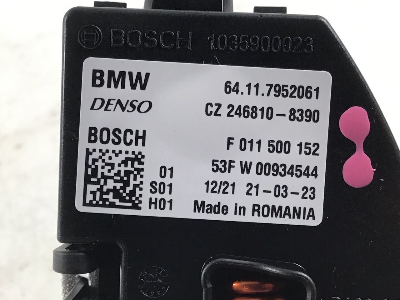 Resistor heating BMW 1er (F40) 118i  103 kW  140 PS (07.2019-> )