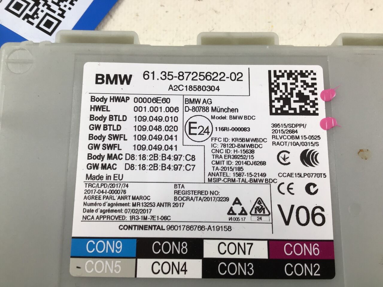 Fuse box BMW X3 (G01, F97) xDrive 30d  195 kW  265 PS (08.2017-> )