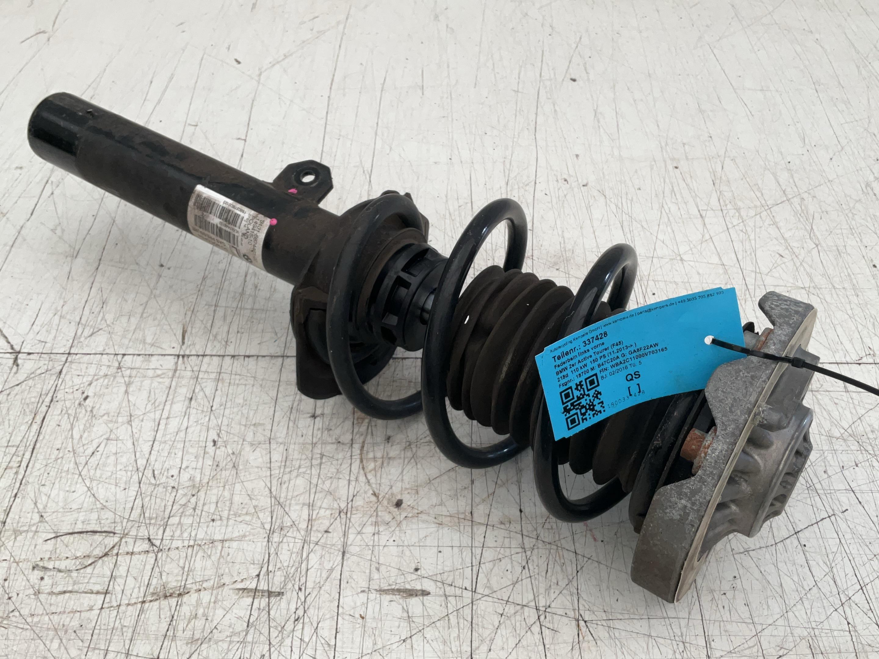 Jambe de suspension avant gauche BMW 2er Active Tourer (F45) 218d  110 kW  150 PS (11.2013-> )