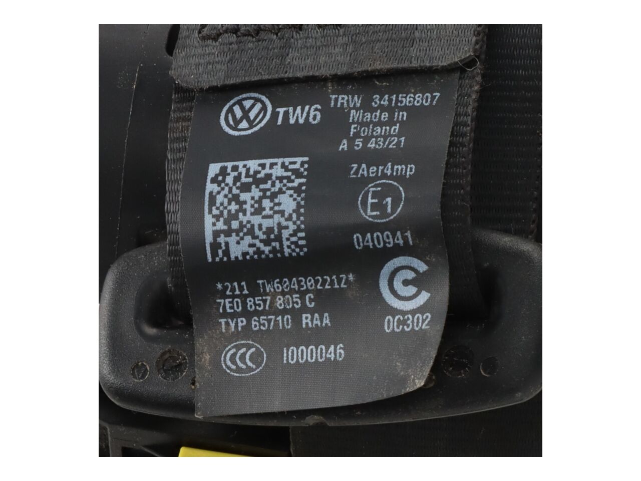 Veiligheidsgordel links voor VW Transporter T6 Kasten 2.0 TDI  81 kW  110 PS (07.2019-> )