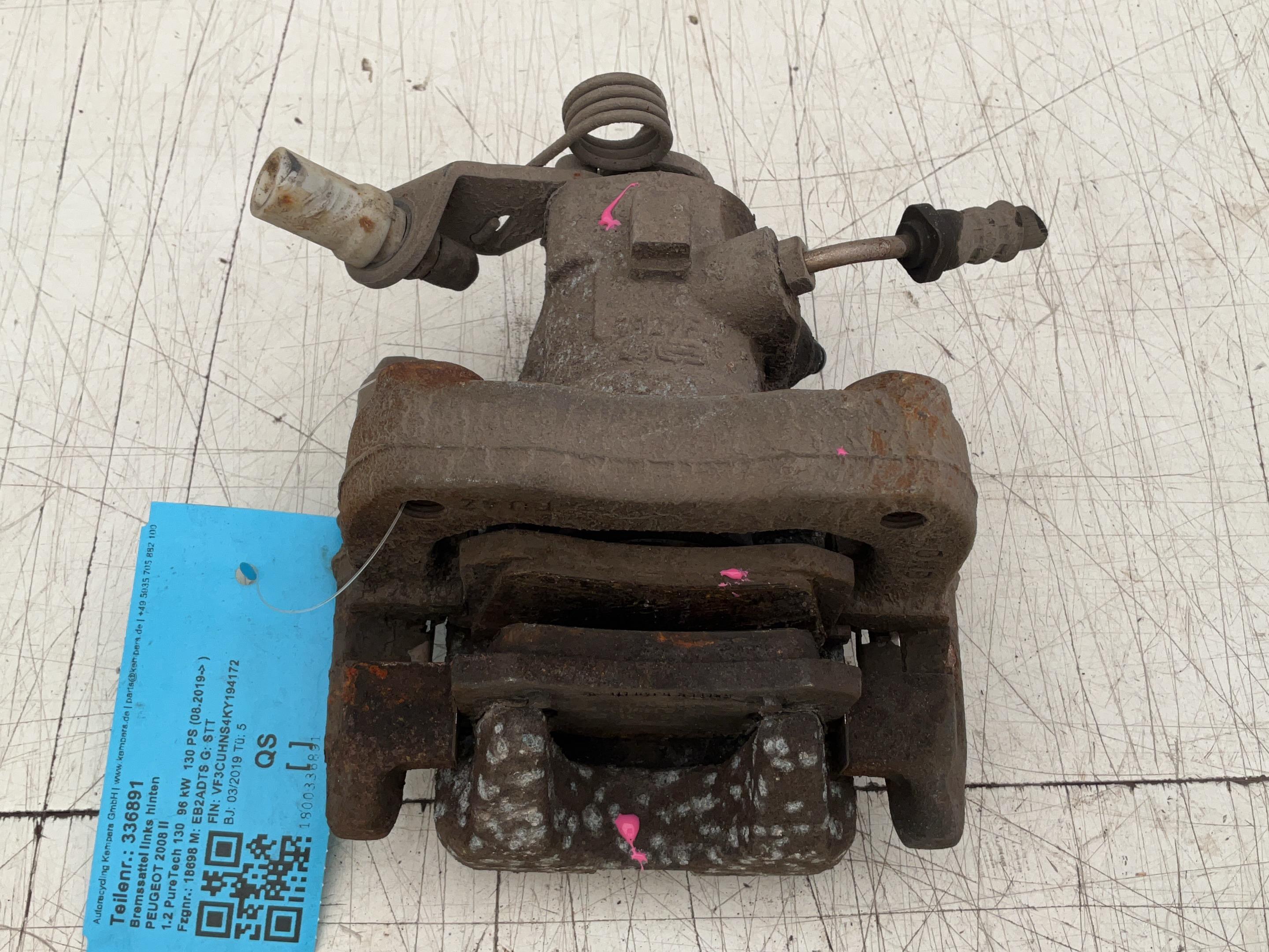 Bremssattel links hinten PEUGEOT 2008 II (UD, US, UY, UK) 1.2 PureTech 130  96 kW  130 PS (08.2019-> )