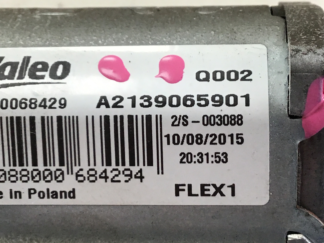 Wiper motor rear MERCEDES-BENZ EQC (N293) EQC 400 4-matic  300 kW  408 PS (05.2019-> )