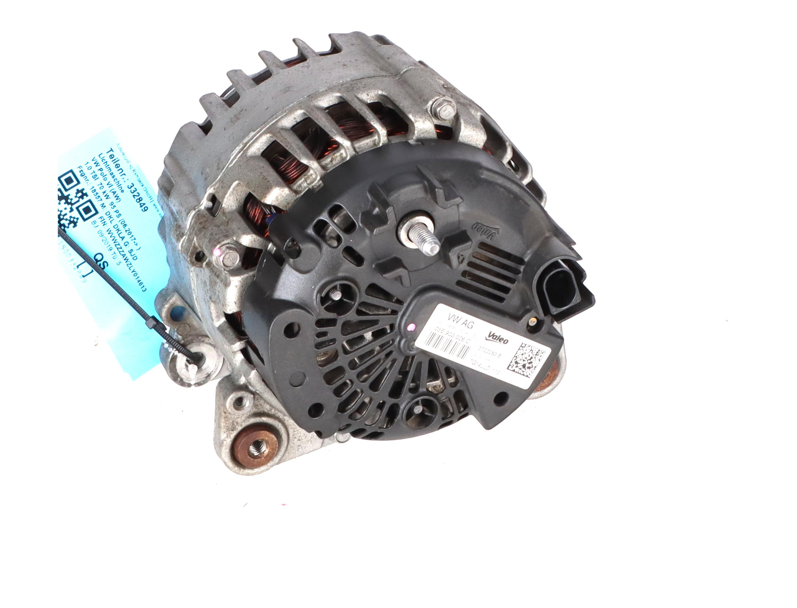 Alternator VW Polo VI (AW) 1.0 TSI  70 kW  95 PS (06.2017-> )