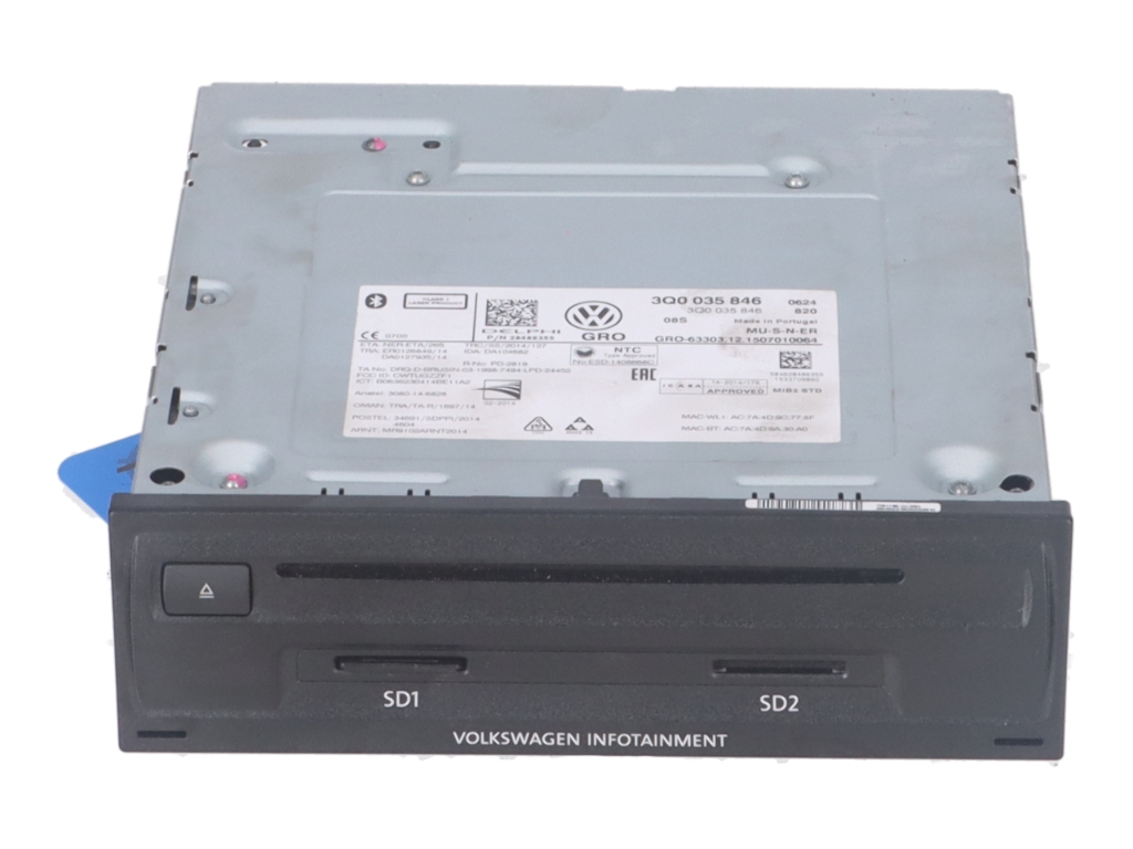 Headunit (Multimedia) VW Touran II (5T) 1.6 TDI  81 kW  110 PS (05.2015-05.2016)